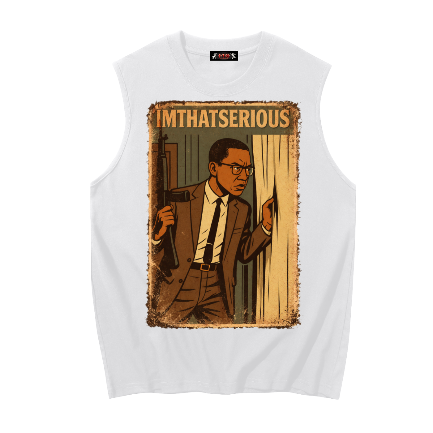 Men's Sleeveless Cotton Tank T,Message,Message Men,Message Men Tank Top,Men,Men Tank Top,IMTHATSERIOUS