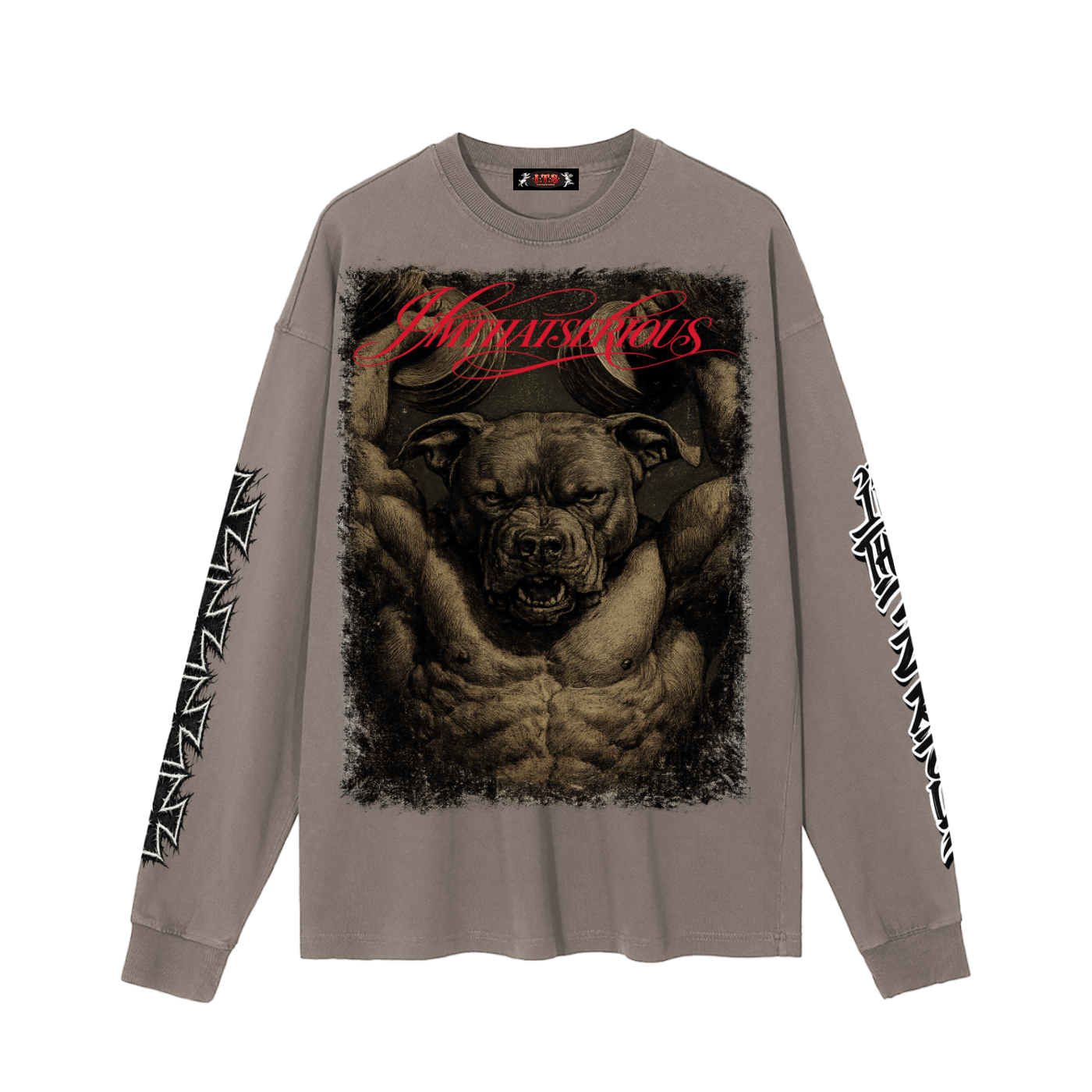 Vintage Washed Long Sleeve T-S,Dawg,Dawg Men,Dawg Men Long Sleeve T-Shirt,Men T-Shirt,Men,IMTHATSERIOUS