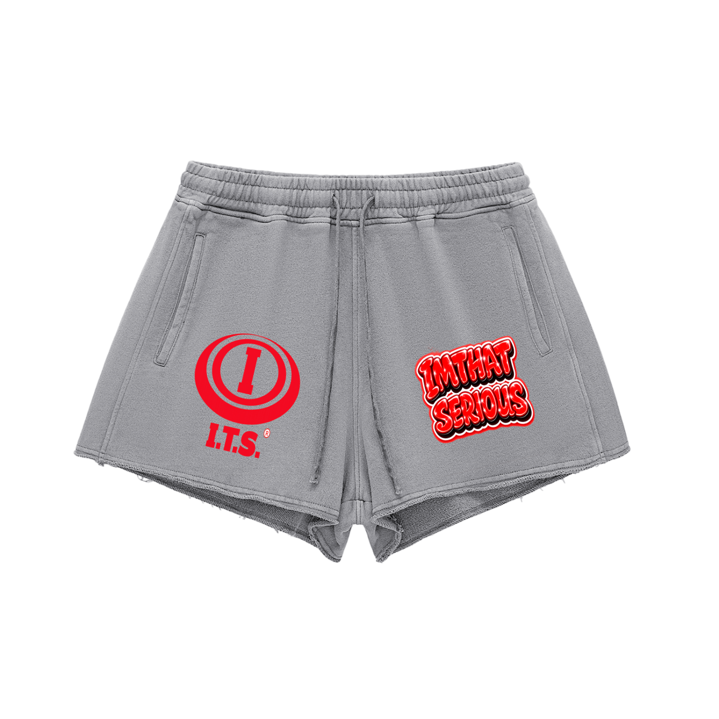 Snow Washed Raw Edge,Drawstring Shorts,IMTHATSERIOUS,Burn Down City,Woman,Women,Snow Washed,Shorts,Female Shorts,Women Shorts