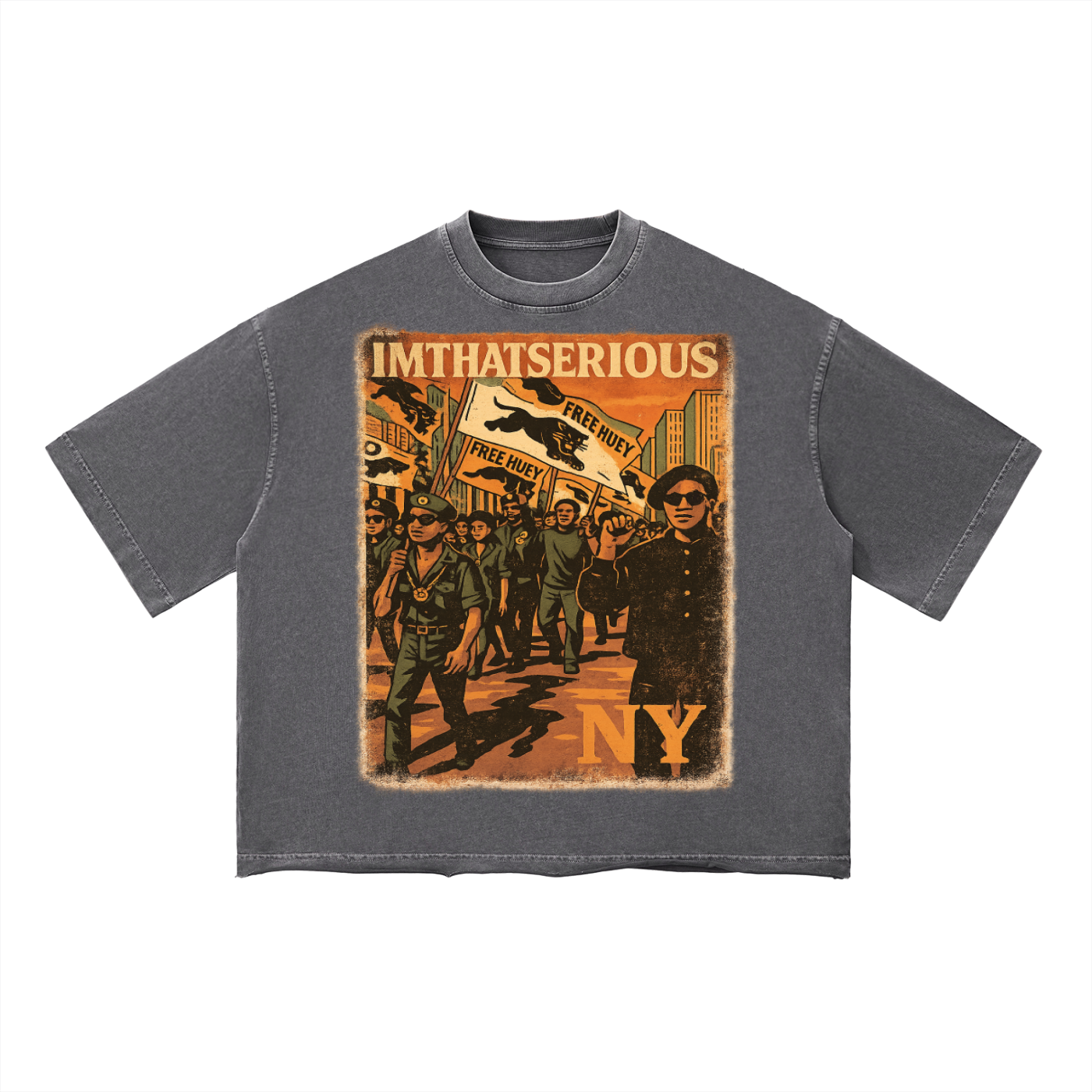 Vintage Wash Boxy T-Shirt,Black Panther,Black Panther Men,Black Panther Men T-Shirt,IMTHATSERIOUS,Men,Men T-SHirt