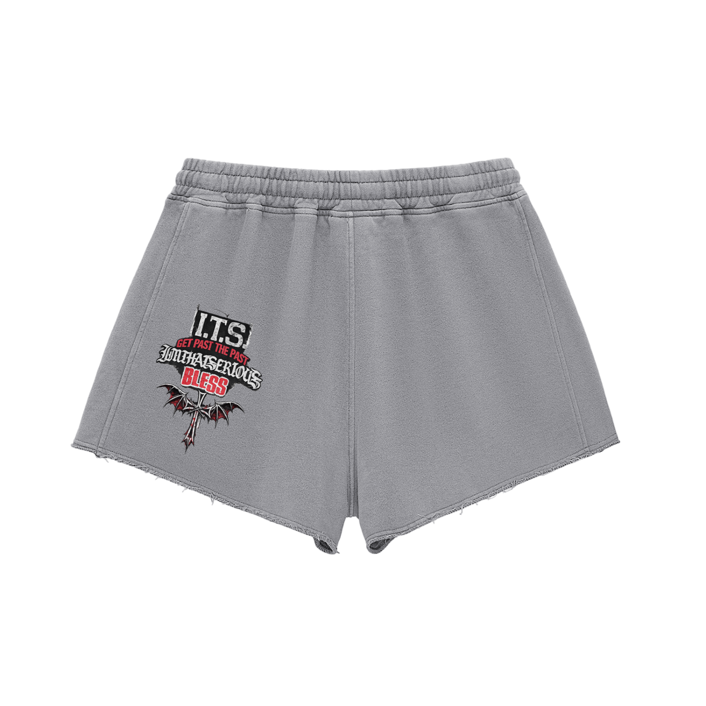 Get Past The Past,Get Past The Past Shorts,Get Past The Past Women,Snow Washed Raw Edge Drawstrin,Women,Women Shorts,Snow Washed,Drawstring Shorts,Shorts,Snow Washed Shorts