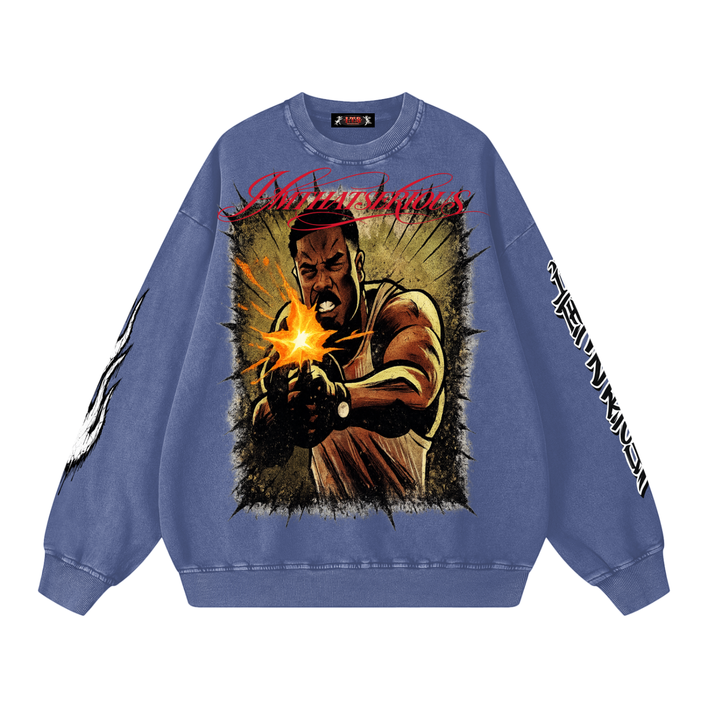 Snow Washed Oversized Sweatshi,Smoke,Smoke Men,Smoke Men Sweatshirt,Men,Men Sweatshirt,IMTHATSERIOUS