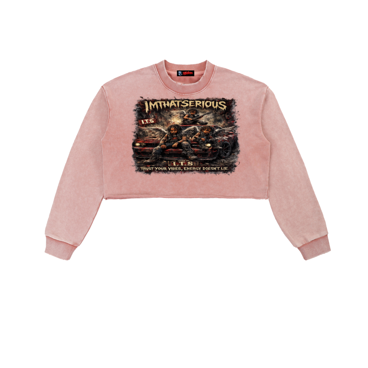 Snow Washed Raw Edge Cropped S,Gen X,Gen X Women,IMTHATSERIOUS,Gen X Women Sweatshirt,Women Snow Washed Sweatshirt,Women Raw Edge Cropped Sweatsh,Women Cropped Sweatshirt,Snow Washed Cropped Sweatshirt,Raw Edge Cropped Sweatshirt