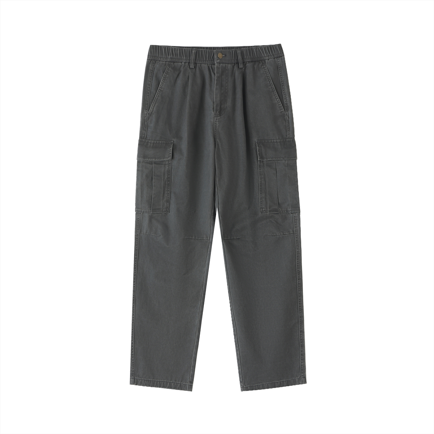 Cotton Elastic-Waist Cargo Pan,pants,men,women,cargo pants,imthatserious