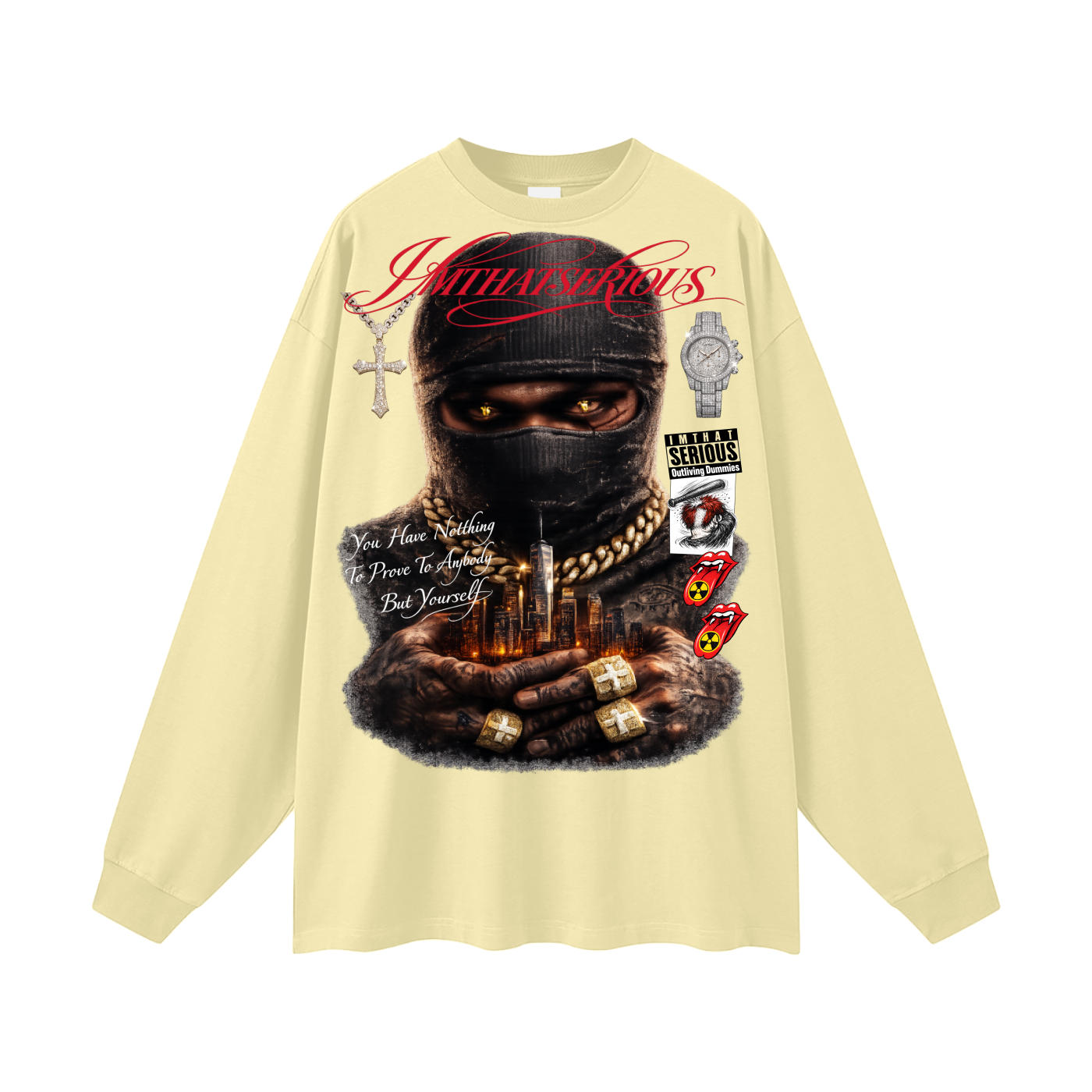 Hustlin' Oversized Long Sleeve,IMTHATSERIOUS,Men,Men Oversized Long Sleeve Tee,Hustlin Men,Hustlin Men Long Sleeve Tee