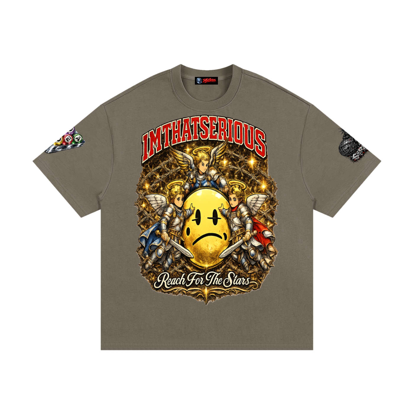  Heavyweight Cotton T-Shirt,I.T.S,IMTHATSERIOUS,Reach For The Stars,Reach For The Stars T-shirt,T-shirt,Men,Men T-shirt,Cotton T-shirt,Men Cotton T-shirt