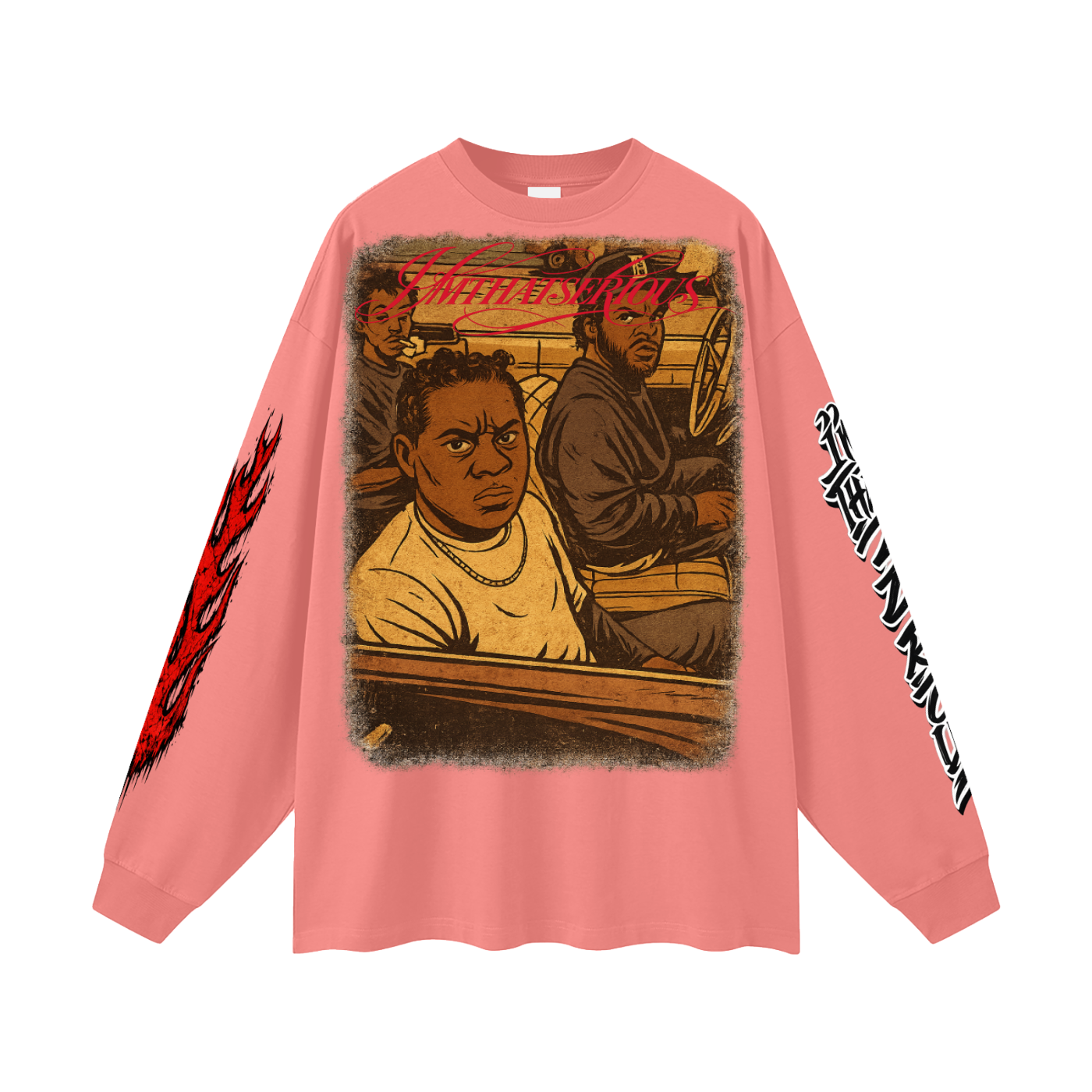 Oversized Long Sleeve T-Shirt,Boyz N the Hood,Boyz N the Hood Men,Boyz N the Hood Men T-Shirt,IMTHATSERIOUS,Men,Men Long Sleeve T-Shirt