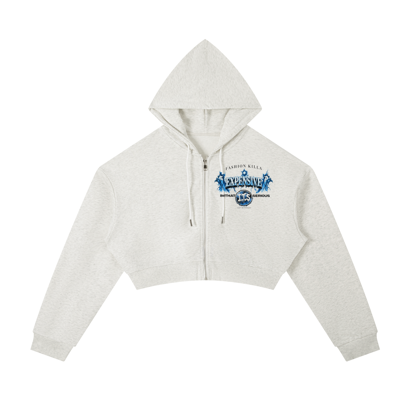 Cropped Zip-Up Hoodie