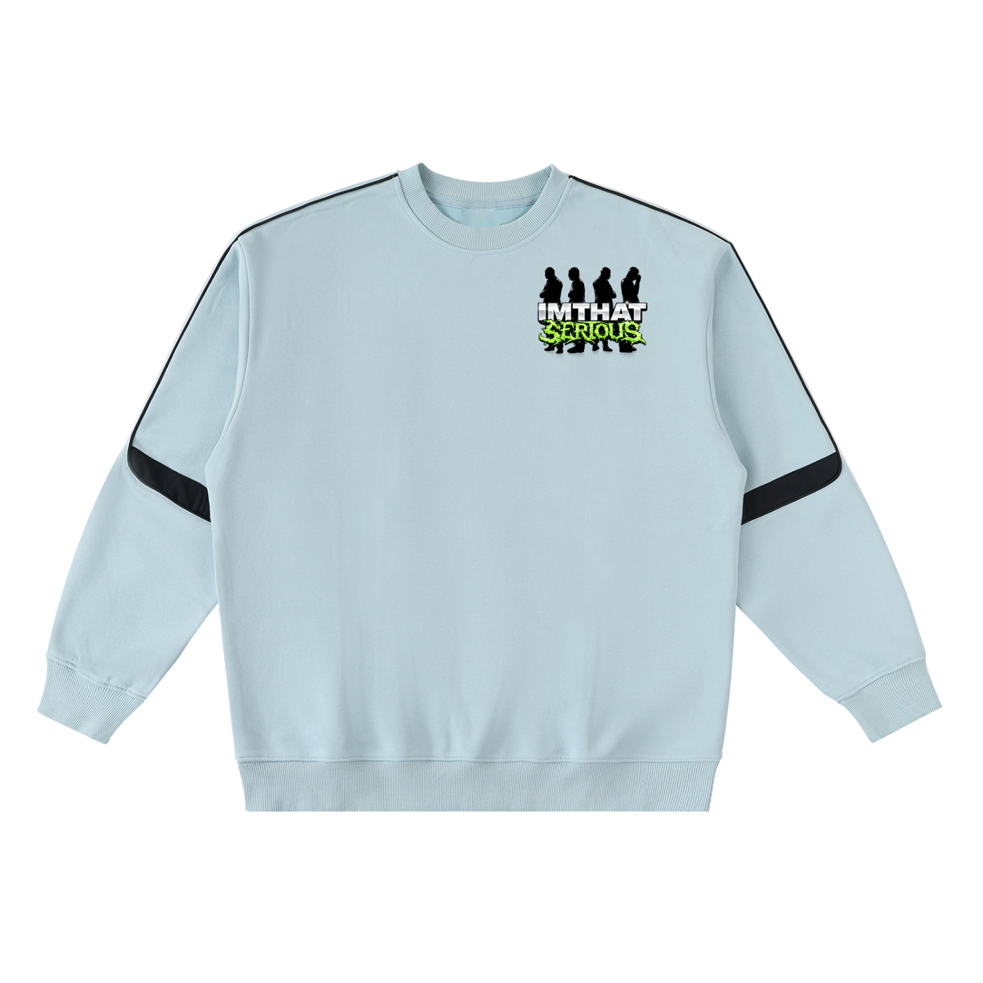 IMTHATSERIOUS,Oversized Crewneck Taped Sweat,Men,Men Crewneck,Men Sweatshirt,Men Crewneck Sweatshirt,Men Oversized Sweatshirt