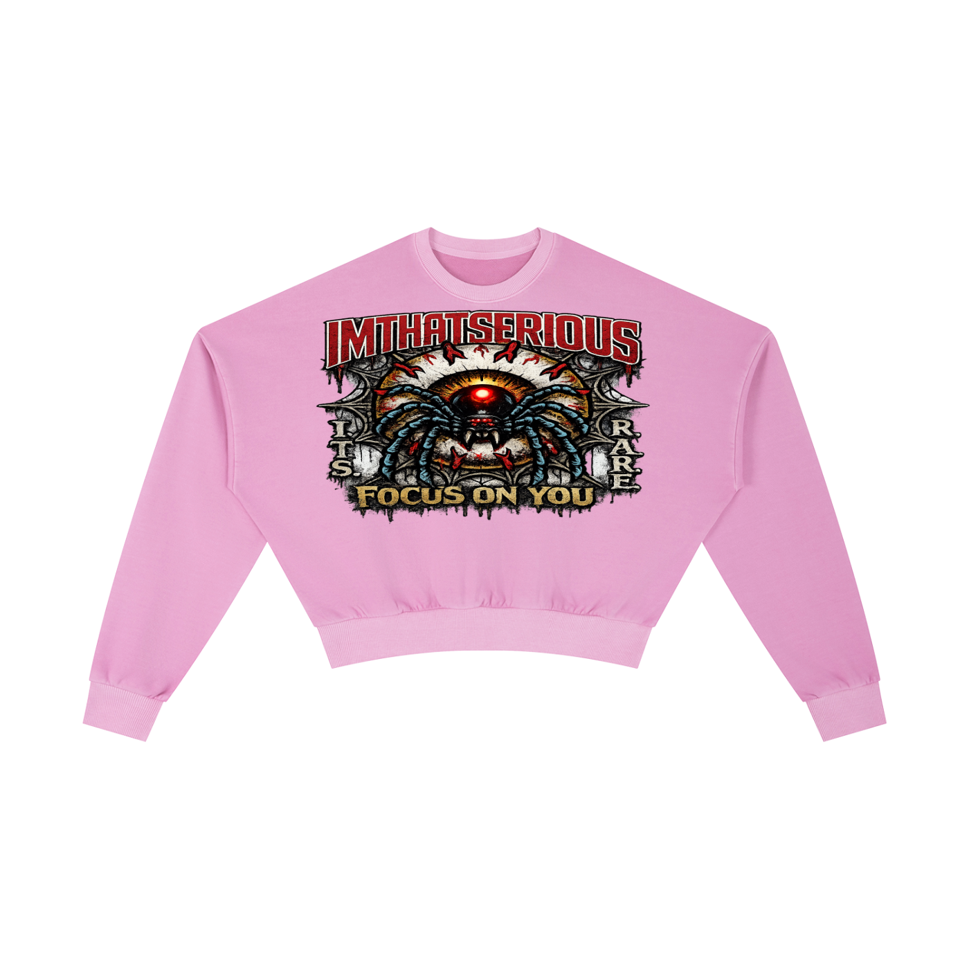 Vintage Washed Cropped,Cropped Sweatshirt,Focus On You,I.T.S,IMTHATSERIOUS,Women,Sweatshirt,Women Sweatshirt,Women Cropped Sweatshirt,Vintage Sweatshirt