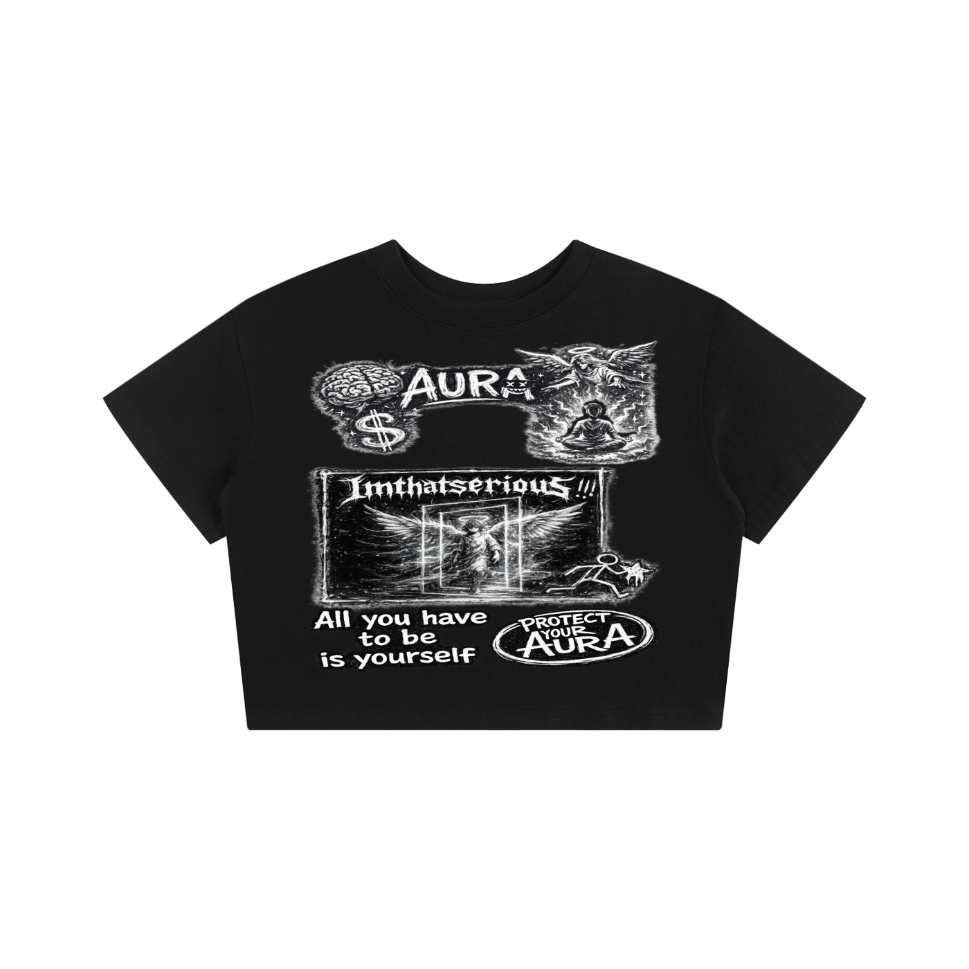 Aura' Baby Tee Seamless T-Shir,Women,Women T-Shirt,IMTHATSERIOUS,Women Aura,Women Aura T-Shirt