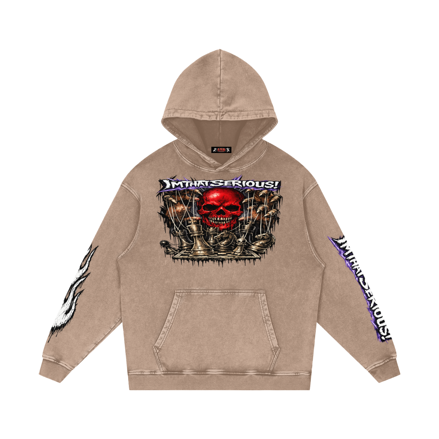 Snow Washed Cotton Hoodie,Checkmate,Checkmate Men,Checkmate Men Hoodie,Men,Men Hoodie,IMTHATSERIOUS