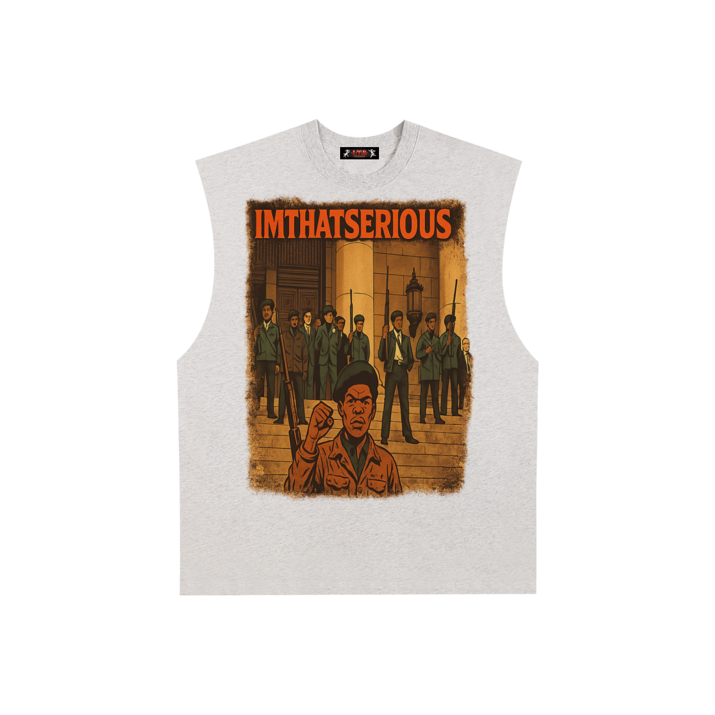 Raw Edge Cotton Tank Top,IMTHATSERIOUS,Real Power,Real Power Men,Real Power Men Tank Top,Men,Men Tank Top