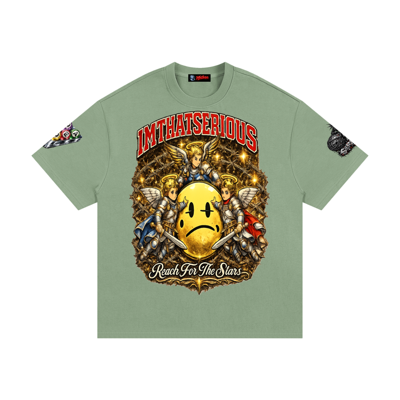  Heavyweight Cotton T-Shirt,I.T.S,IMTHATSERIOUS,Reach For The Stars,Reach For The Stars T-shirt,T-shirt,Men,Men T-shirt,Cotton T-shirt,Men Cotton T-shirt