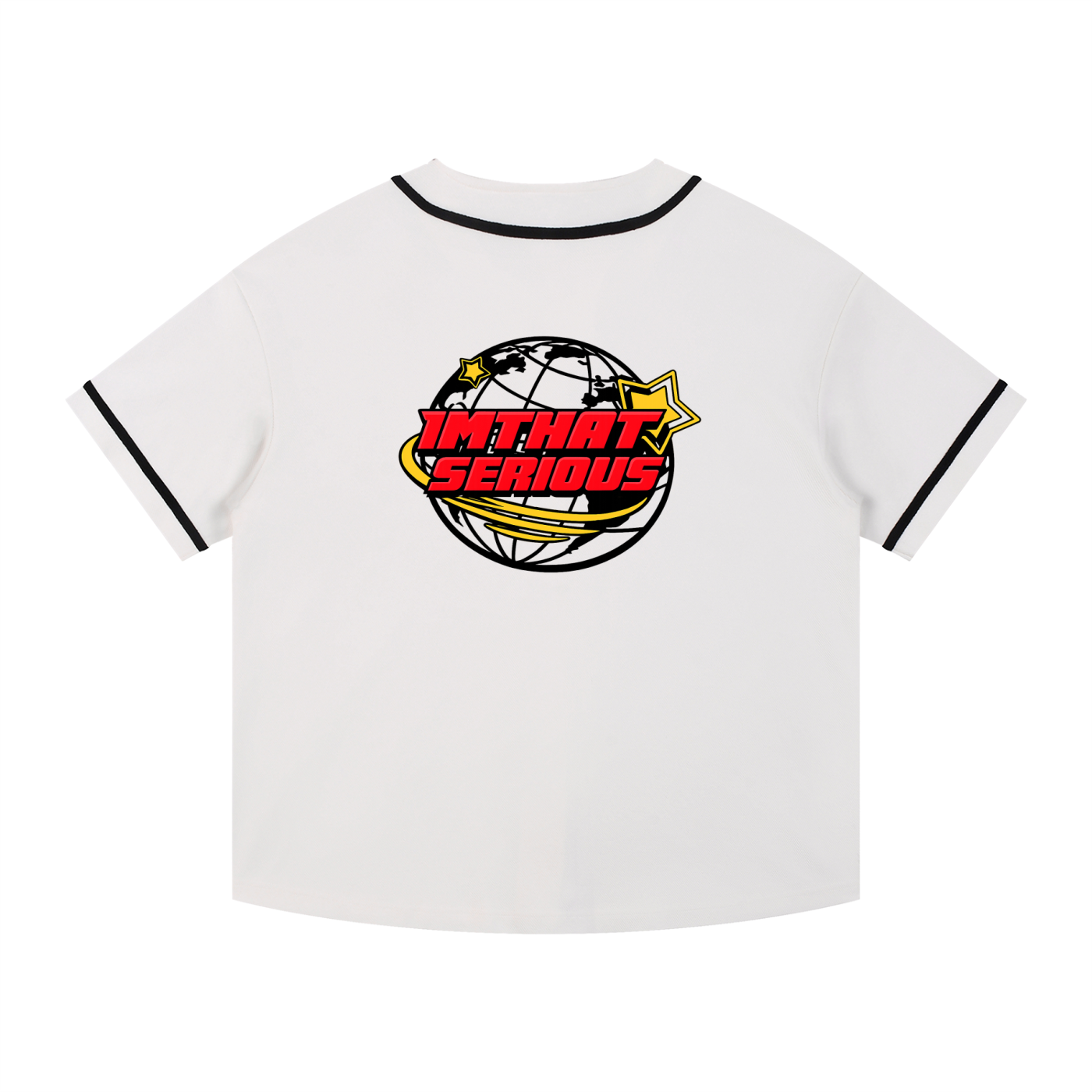 Contrast Piped Button-Up Jerse,imthatserious,women,men,jersey,contrast jacket