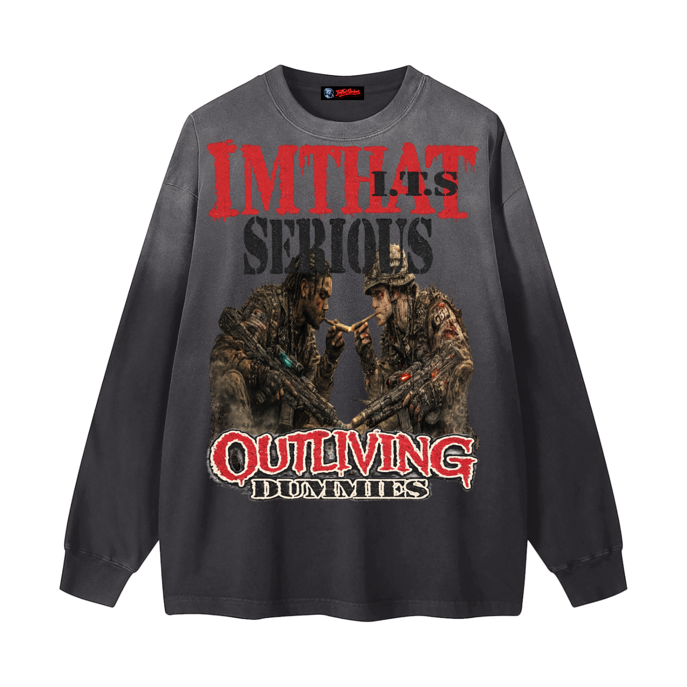 Protect Your Peace,Protect Your Peace Men,Gradient Washed Long Sleeve T-,IMTHATSERIOUS,Men,Men Long Sleeve T-Shirt,Men Gradient Long Sleeve Tee,Men Washed Long Sleeve T-Shirt