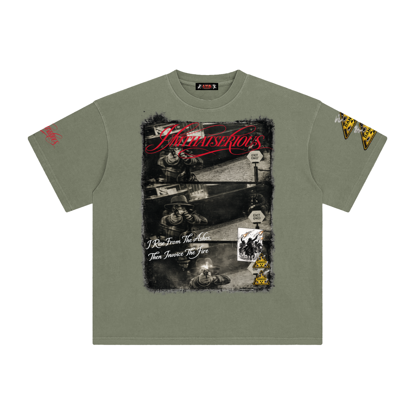 Stay Dangerous,Stay Dangerous Men,Stay Dangerous Men T-Shirt,IMTHATSERIOUS,Men,Men T-Shirt,Enzyme Washed T-Shirt