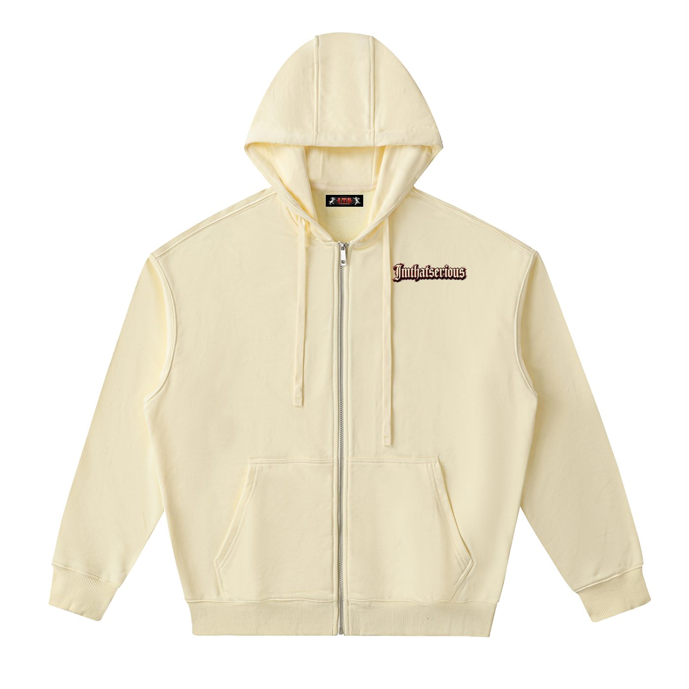 Drop-Shoulder Zip Up Hoodie,Men,Men Hoodie,IMTHATSERIOUS