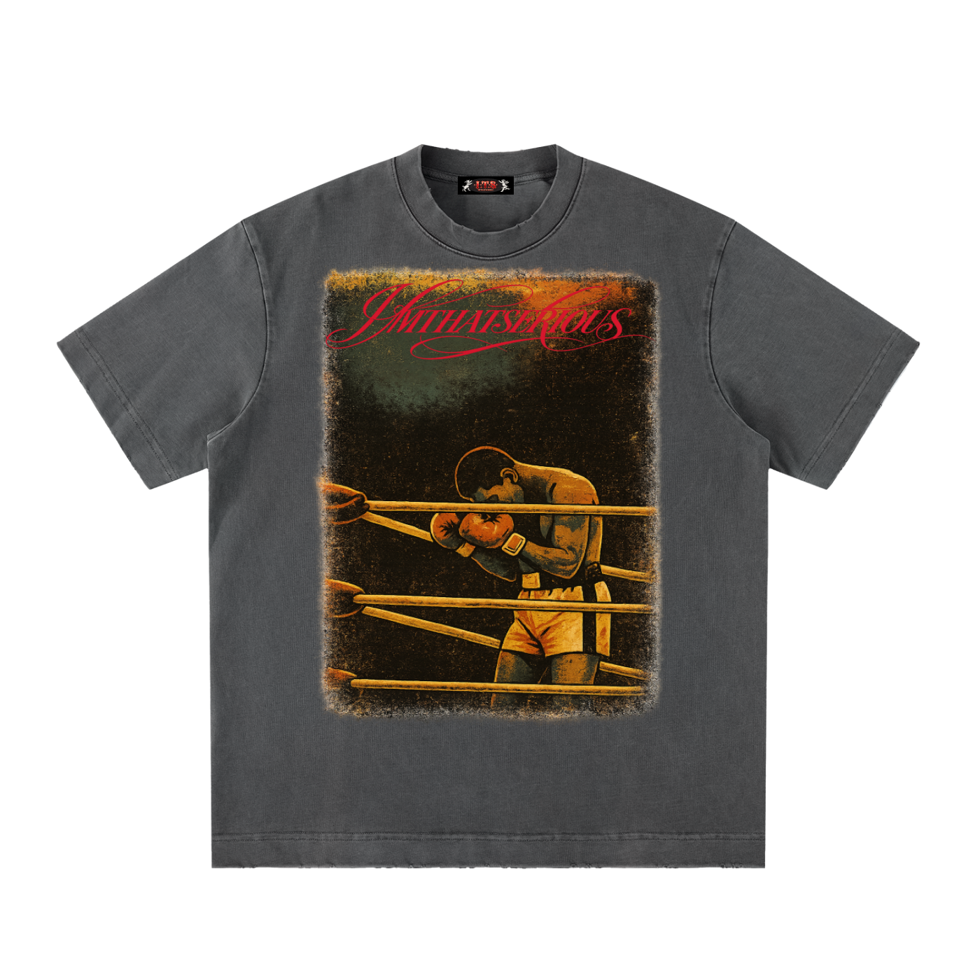 Vintage Washed Frayed T-Shirt,Men,Men T-Shirt,IMTHATSERIOUS,Ali,Ali Men,Ali Men T-Shirt