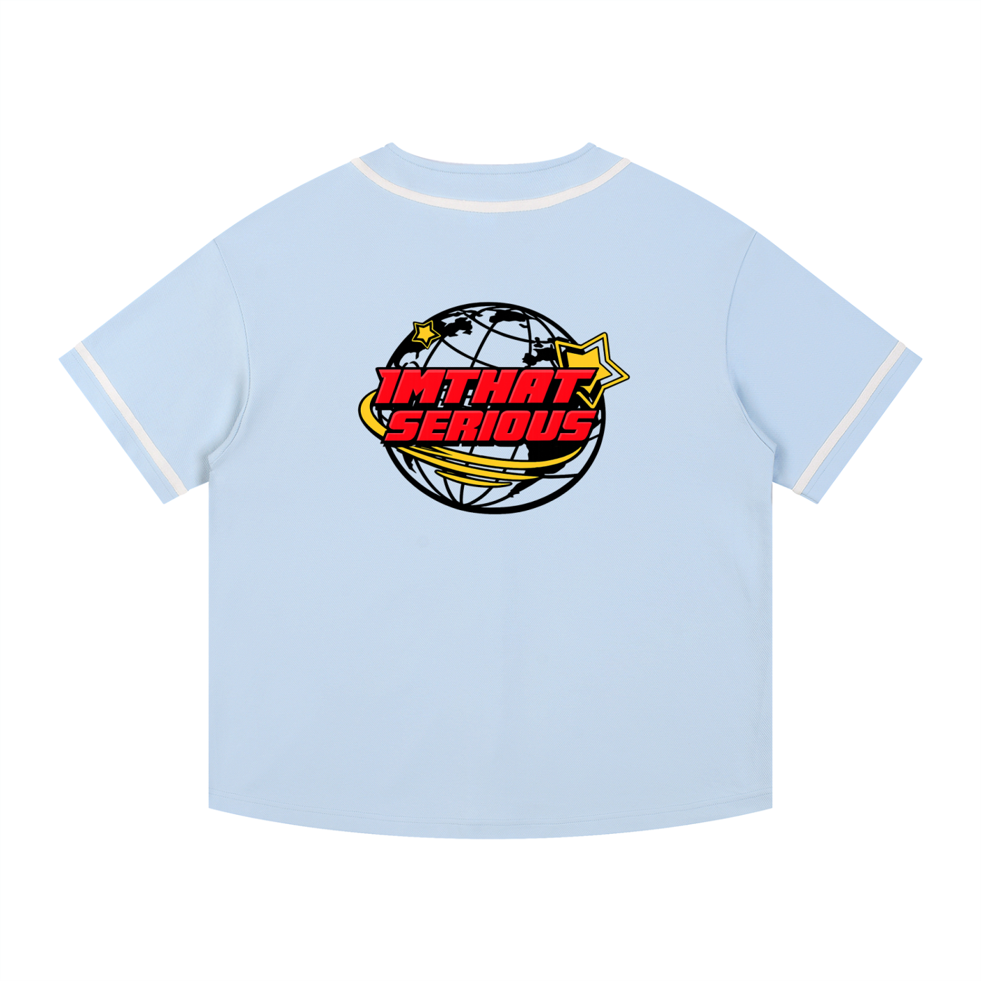 Contrast Piped Button-Up Jerse,imthatserious,women,men,jersey,contrast jacket