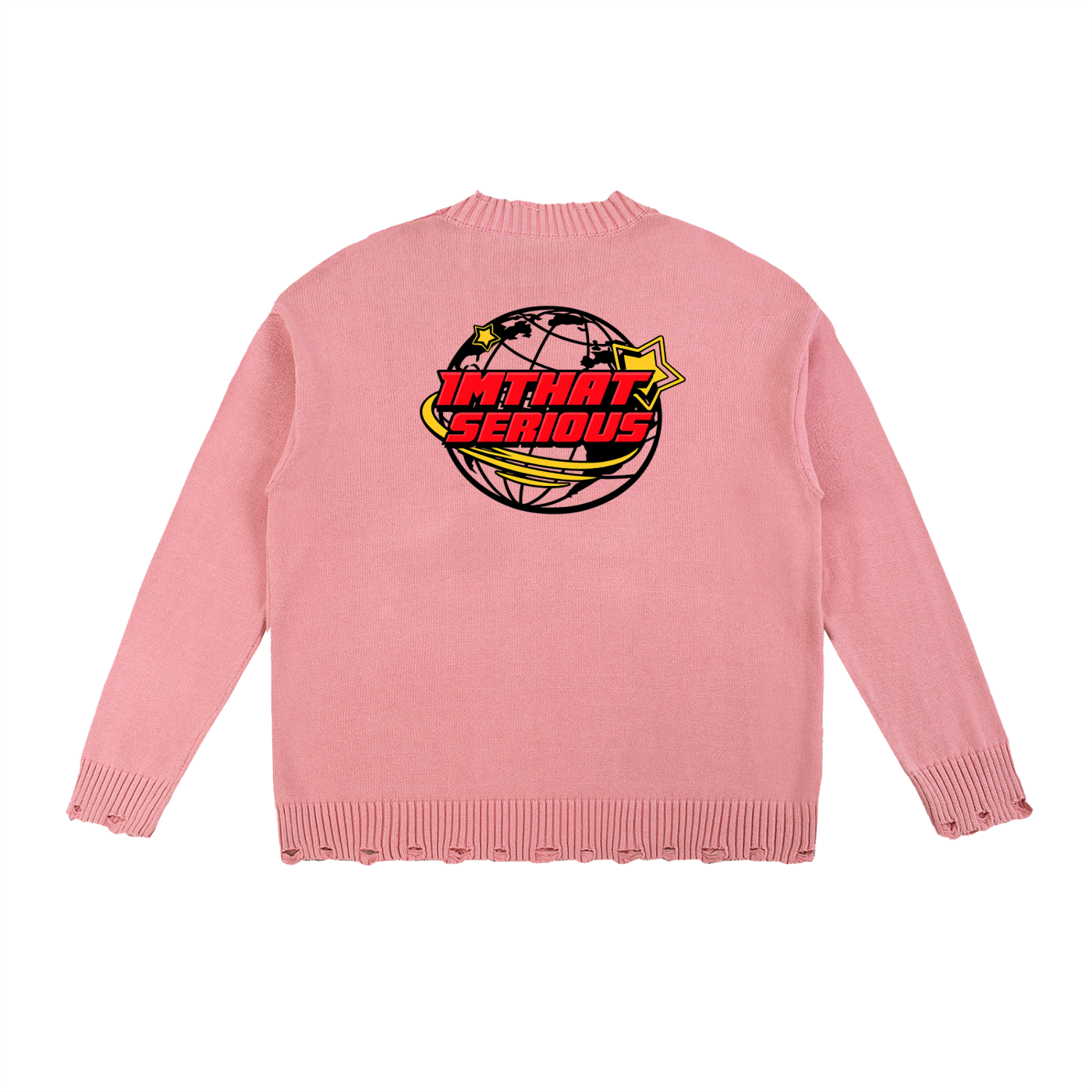 Vintage Washed Hand-Frayed Swe,Sweater,vintage washed sweater,women,men,imthatserious,hand frayed sweater