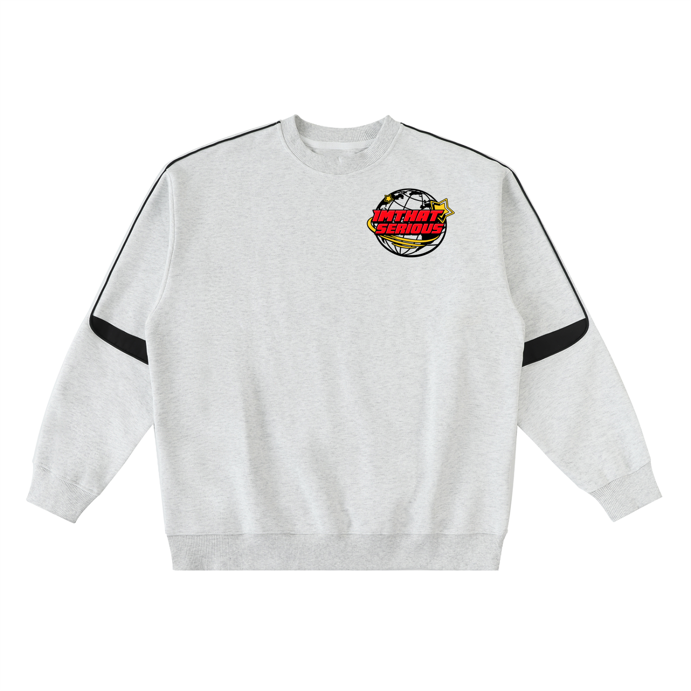 Oversized Crewneck Taped Sweat,sweatshirt,imthatserious,oversized,crewneck,men,oversized sweatshirt,crewneck sweatshirt