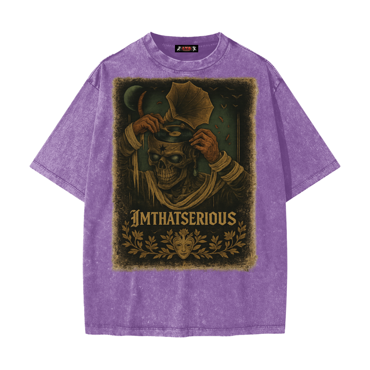 Snow Washed T-Shirt,Music Head,Music Head Men,Music Head Men T-Shirt,Men,Men T-Shirt,IMTHATSERIOUS