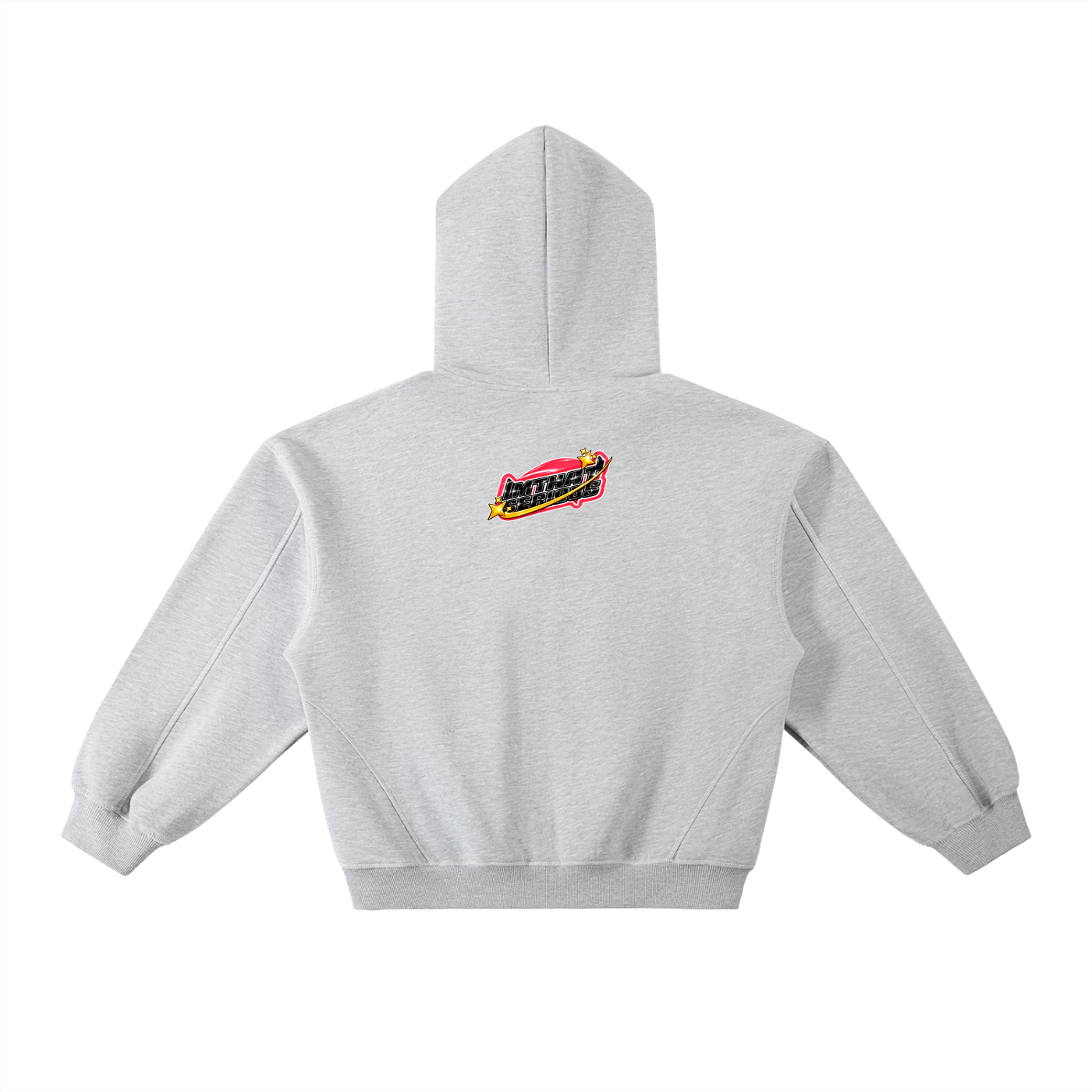 Contrast-Stitched Boxy Fleece ,imthatserious,men,women,hoodie,fleece hoodie,boxy hoodie,boxy fleece hoodie,contrast stitched hoodie