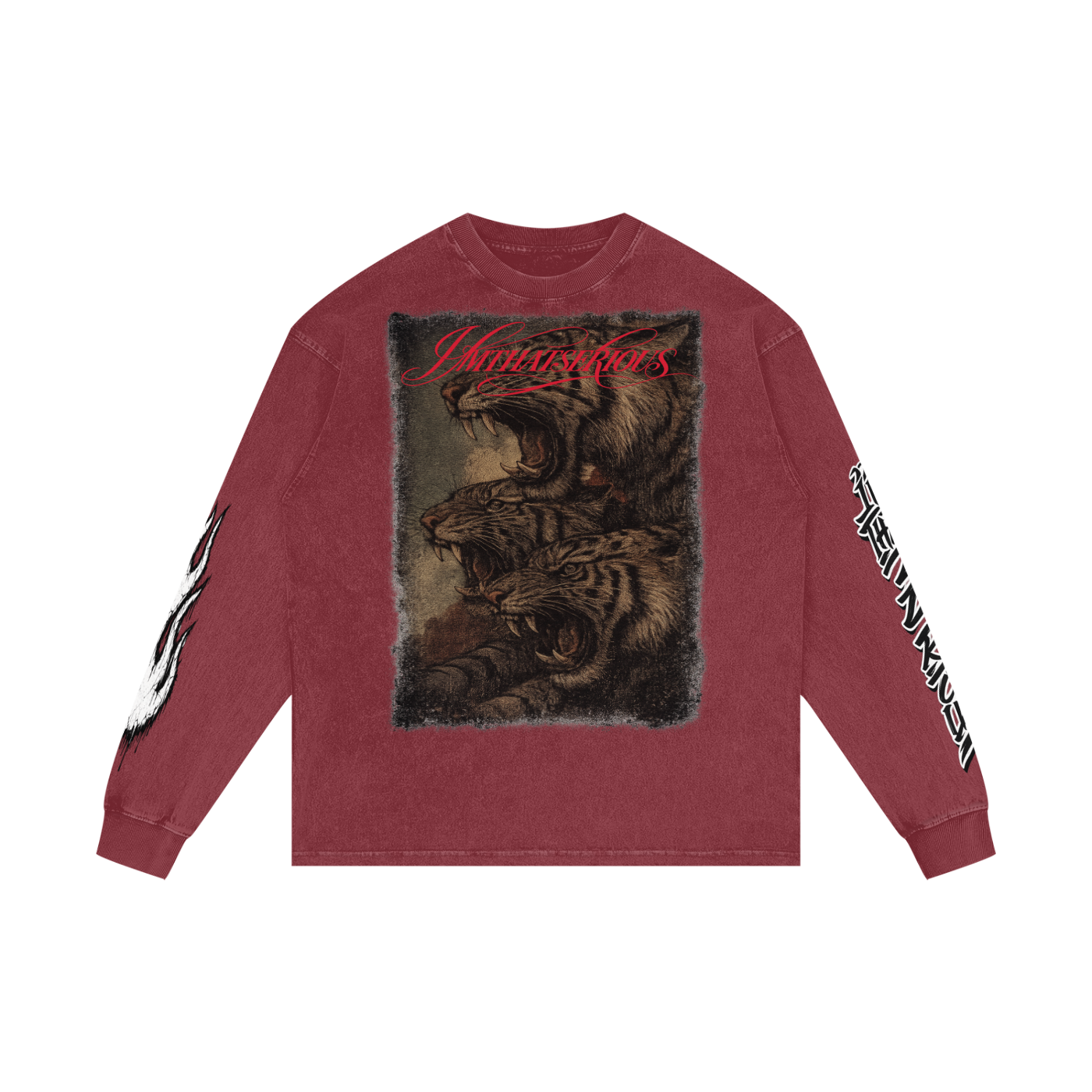 Acid Wash Oversize Long Sleeve,Men,Men Long Sleeve T-Shirt,Tigers,Tigers Men,Tigers Men Long Sleeve T-Shirt,IMTHATSERIOUS
