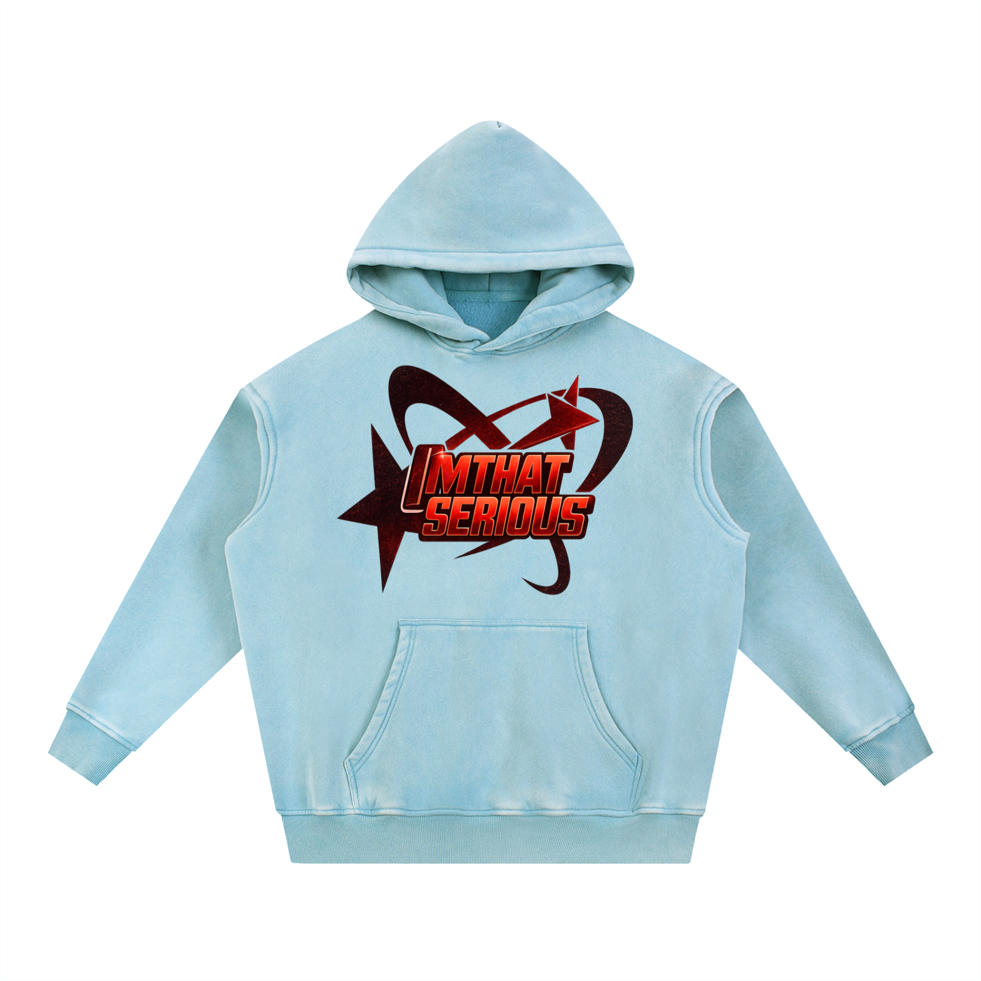 Snow Wash Fleece Oversize Hood,Men,Men Hoodie,Men Oversize Hoodie,IMTHATSERIOUS