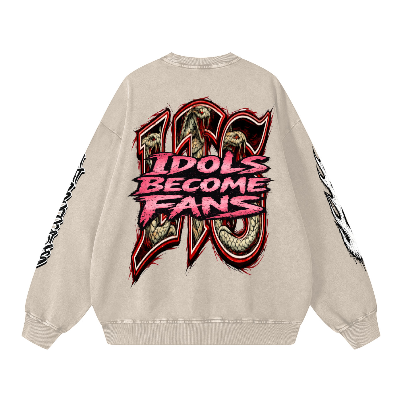 Snow Washed Oversized Sweatshi,Smoke,Smoke Men,Smoke Men Sweatshirt,Men,Men Sweatshirt,IMTHATSERIOUS