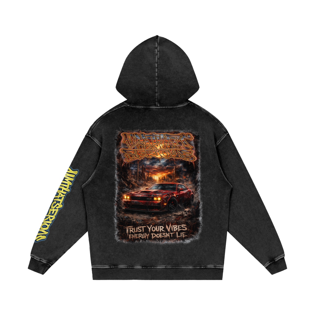 Snow Washed Loose Cotton Hoodi,Trust Your Vibe,Trust Your Vibe Men,Trust Your Vibe Men Hoodie,IMTHATSERIOUS,Men,Men Hoodie,Men Snow Washed Hoodie,Men Cotton Hoodie,Men Snow Washed Loose Hoodie