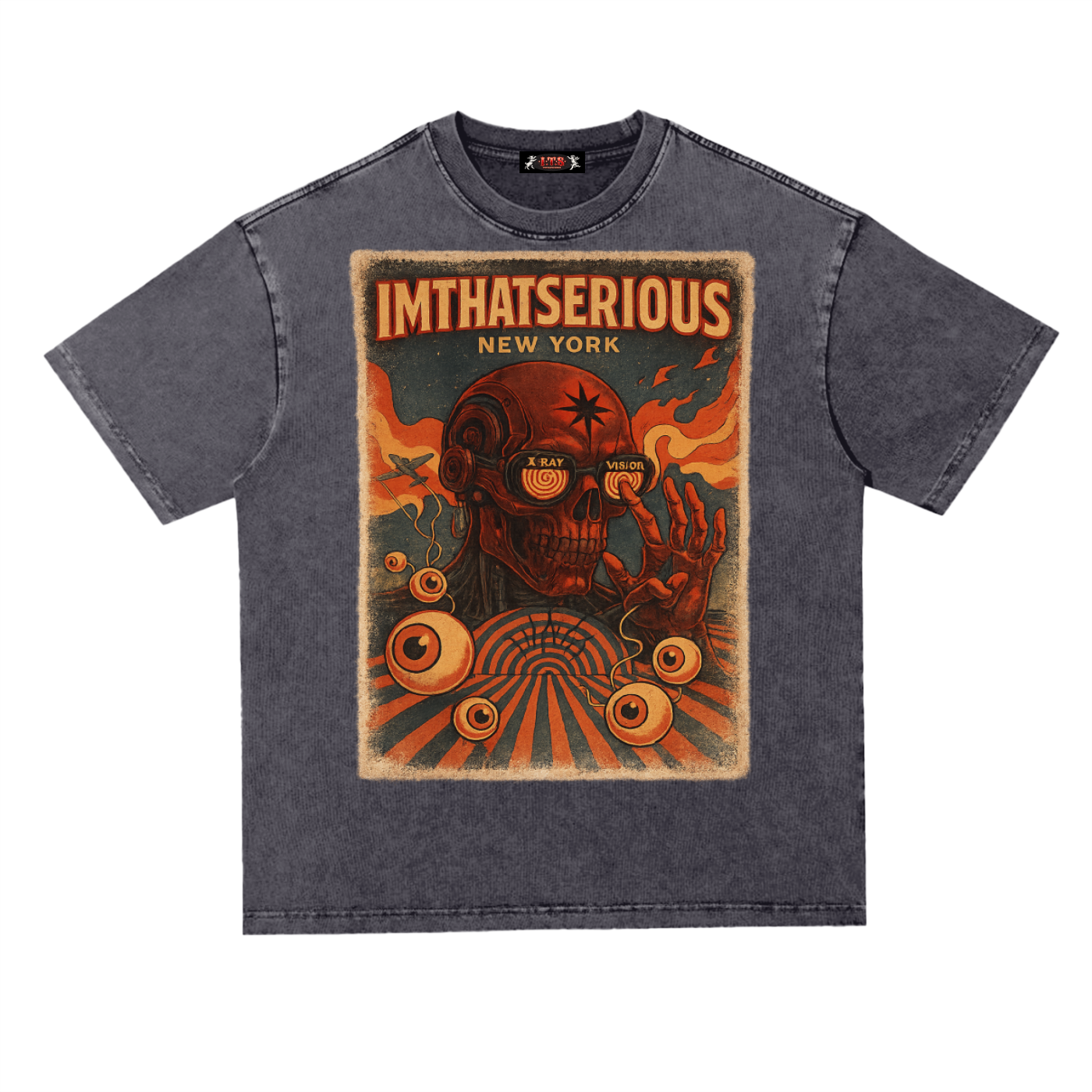 Snow Washed Oversize T-Shirt,X RAY,X RAY Men,X RAY Men T-Shirt,IMTHATSERIOUS,Men,Men T-Shirt