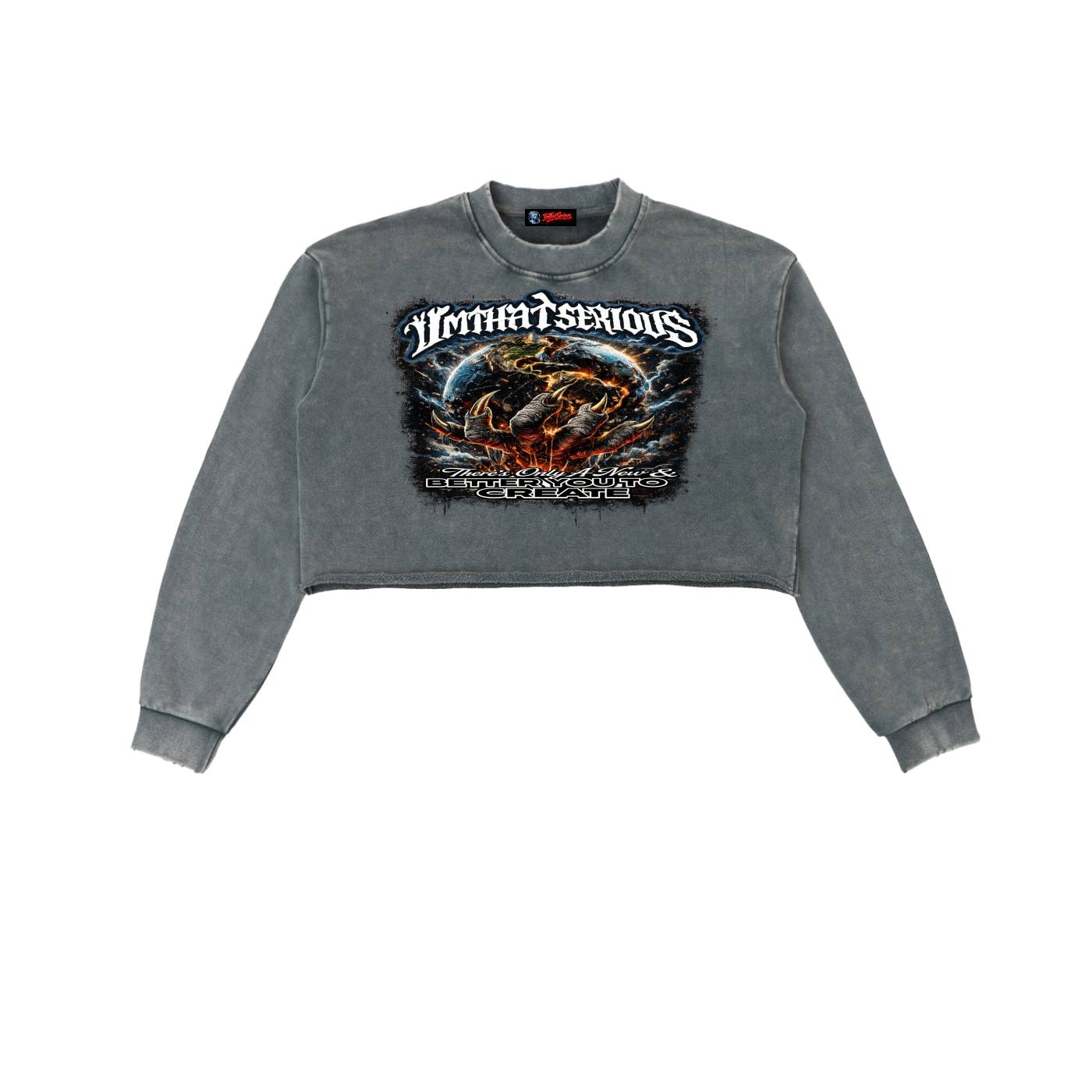 Not Enough Souls,IMTHATSERIOUS,Women,Not Enough Souls Women,Women Sweatshirt,Snow Washed Raw Edge Cropped S,Women Snow Washed Swatshirt,Raw Edge Cropped Sweatshirt,Women Cropped Sweatshirt,Women Raw Edge Cropped Sweatsh