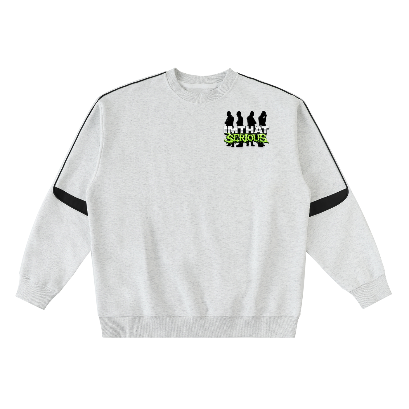 IMTHATSERIOUS,Oversized Crewneck Taped Sweat,Men,Men Crewneck,Men Sweatshirt,Men Crewneck Sweatshirt,Men Oversized Sweatshirt