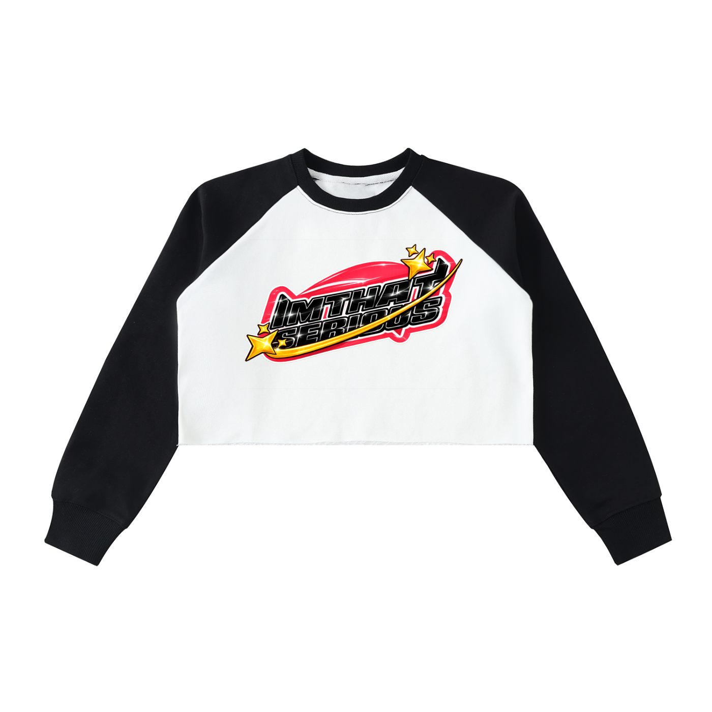 Raw-Hem Color-Block Raglan Cro,Crop Sweatshirt,IMTHATSERIOUS,Women,Women Sweatshirt,Women Crop Sweatshirt,Raw Hem Color Block Sweatshirt,Color Block Crop Sweatshirt,Women Raglan Crop Sweatshirt,Women Raw Hem Sweatshirt