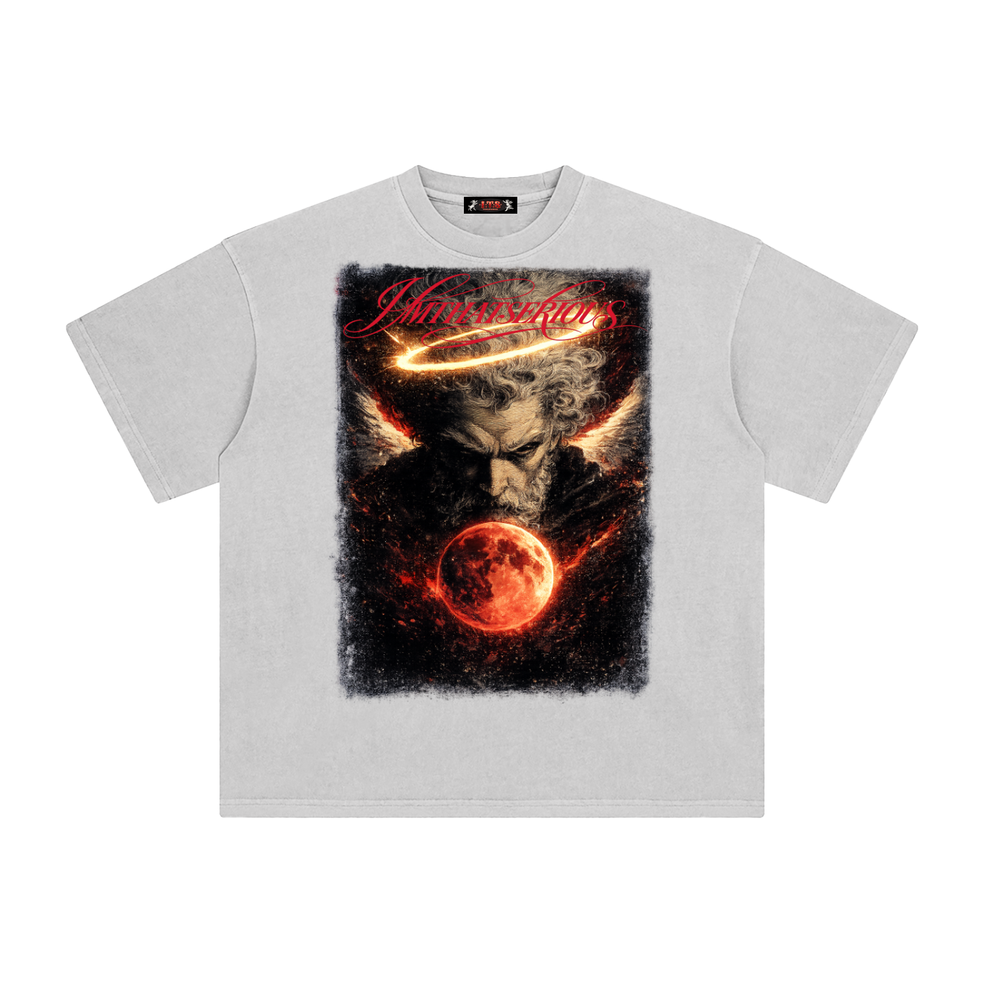 Enzyme Washed T-Shirt,Red Moon,Red Moon Men,Red Moon Men T-Shirt,IMTHATSERIOUS,Men,Men T-Shirt