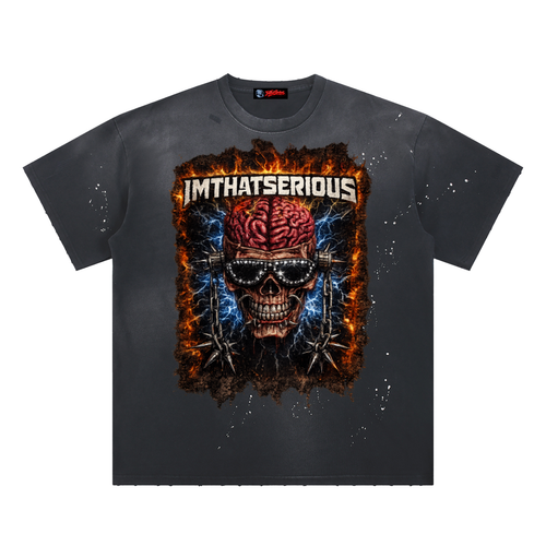 Caged Mind,Caged Mind Men,Hand-Frayed Sunfade Paint Tee,Paint Splatter T-Shirt,Men T-Shirt,Men,IMTHATSERIOUS,Caged Mind Men T-Shirt,Men Paint Splatter T-Shirt,Men Sunfade T-Shirt