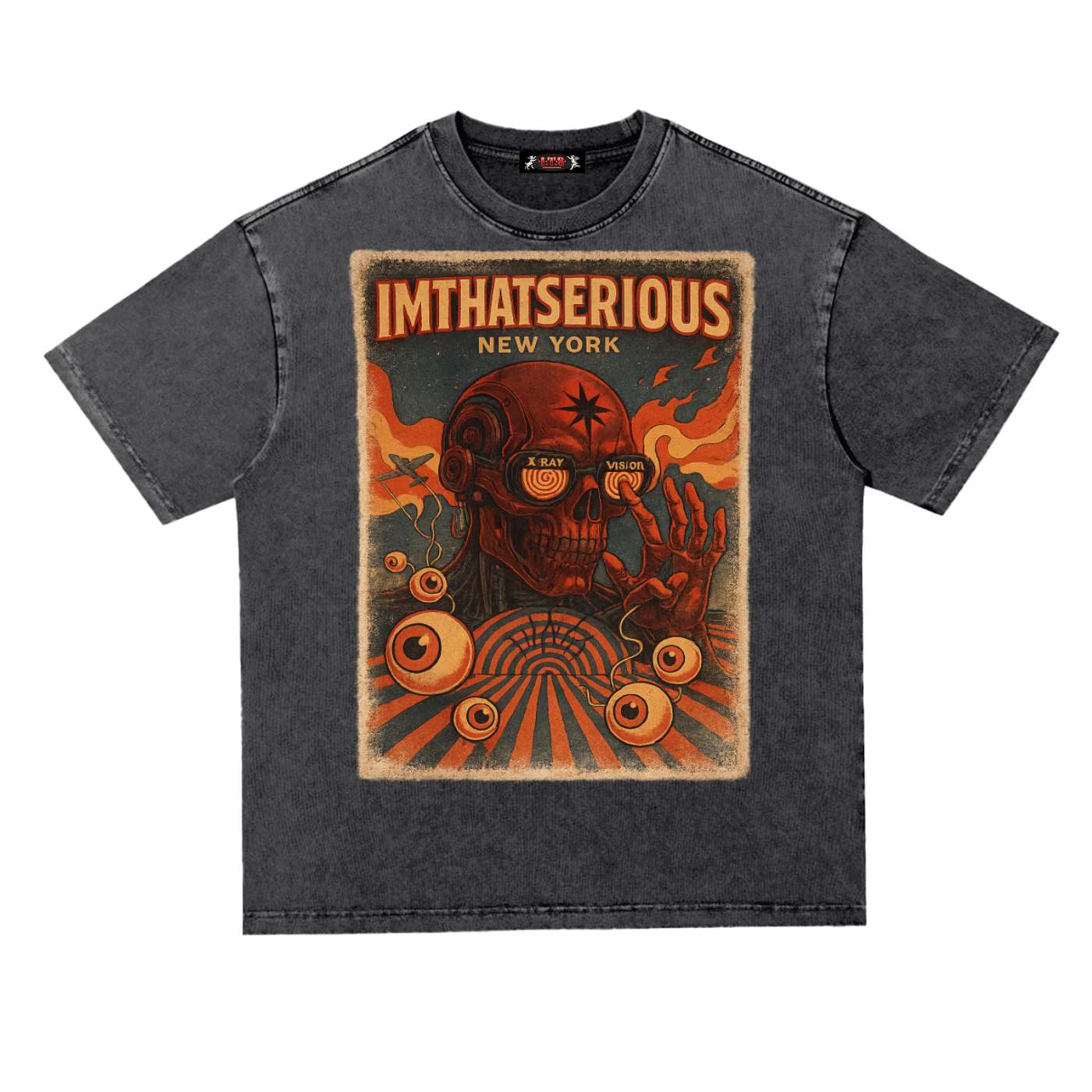 Snow Washed Oversize T-Shirt,X RAY,X RAY Men,X RAY Men T-Shirt,IMTHATSERIOUS,Men,Men T-Shirt