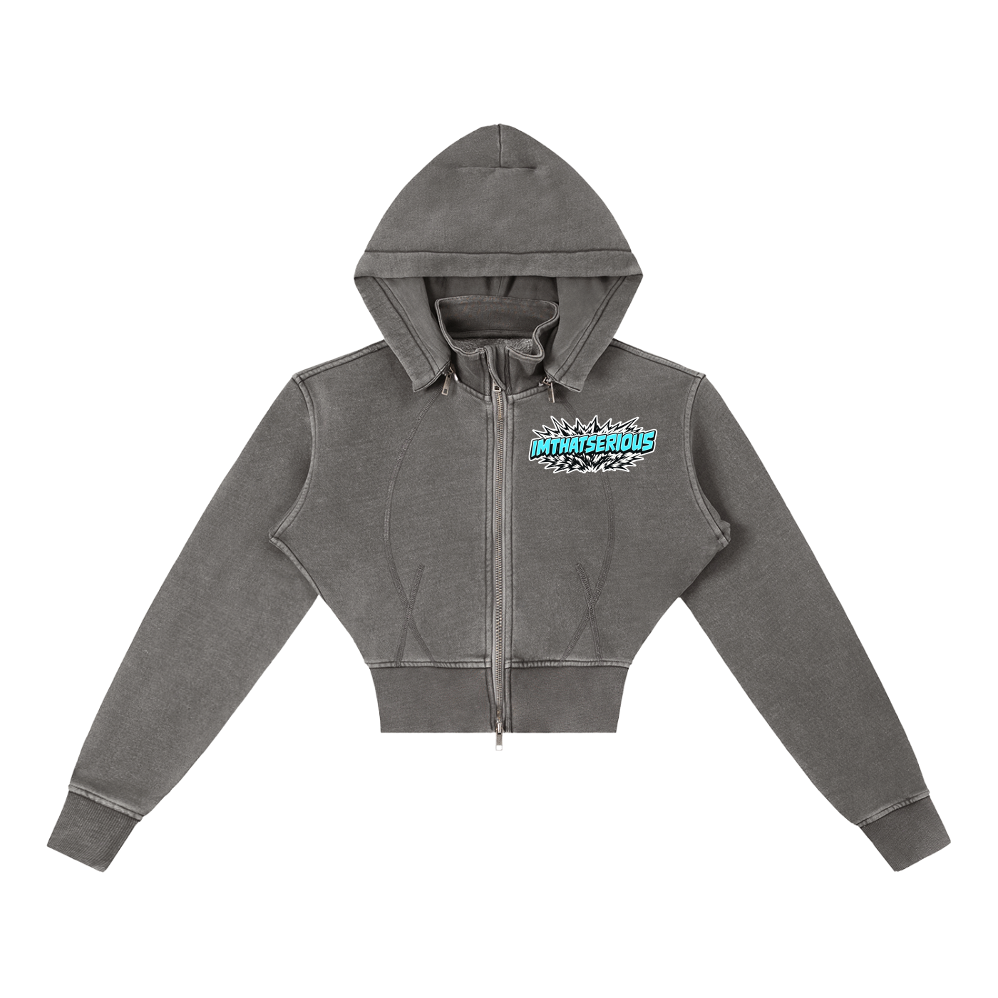 Vintage Washed Cropped Fleece ,Women,IMTHATSERIOUS,Women Tracksuit,It's Rare,It's Rare Women,It's Rare Women Tracksuit,It's Rare Women Hoodie,Women Vintage Washed Hoodie,Women Cropped Fleece Hoodie