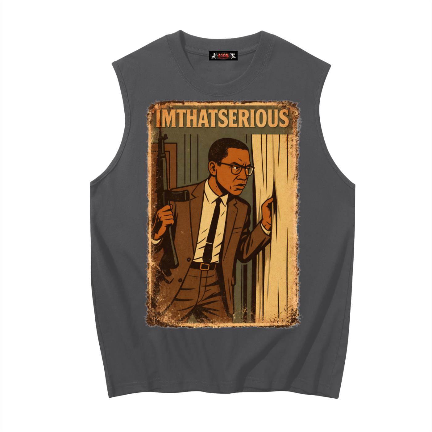 Men's Sleeveless Cotton Tank T,Message,Message Men,Message Men Tank Top,Men,Men Tank Top,IMTHATSERIOUS