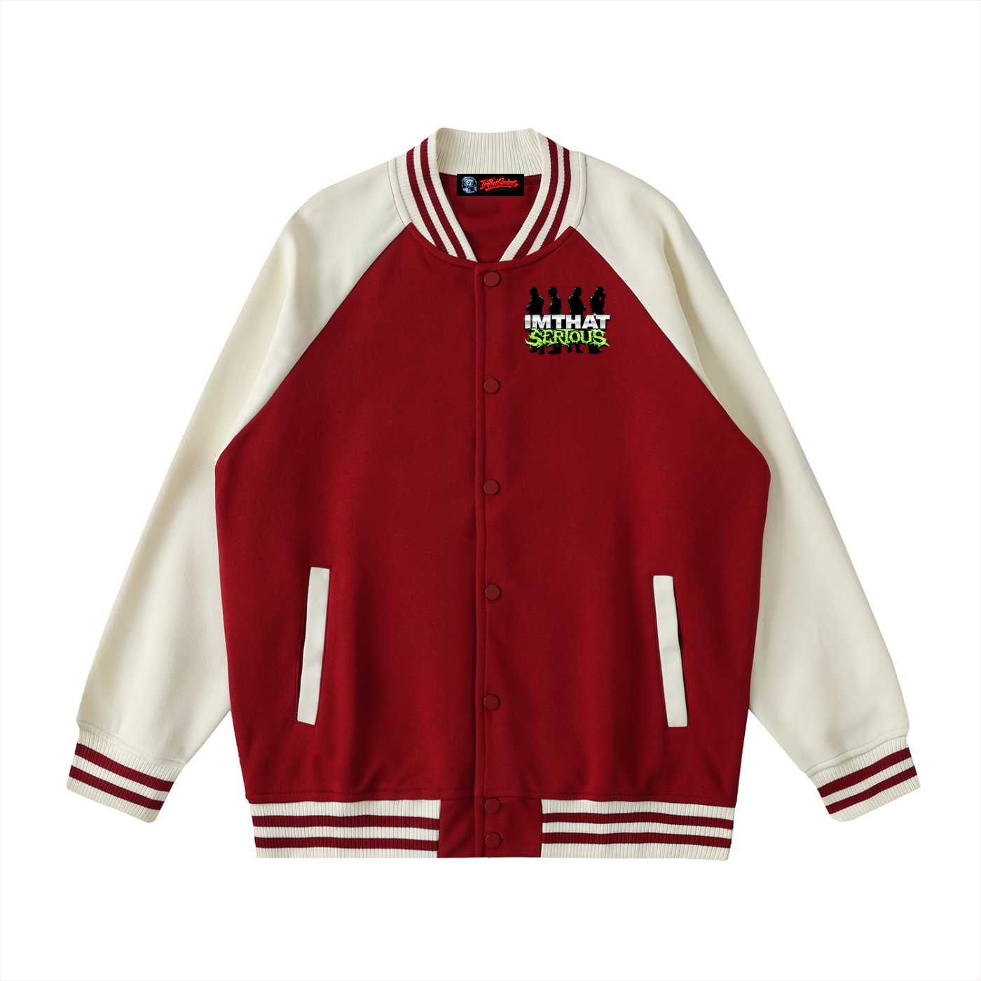 Two Tone Raglan Sleeve Varsity,varsity jacket,jacket,men,women,imthatserious