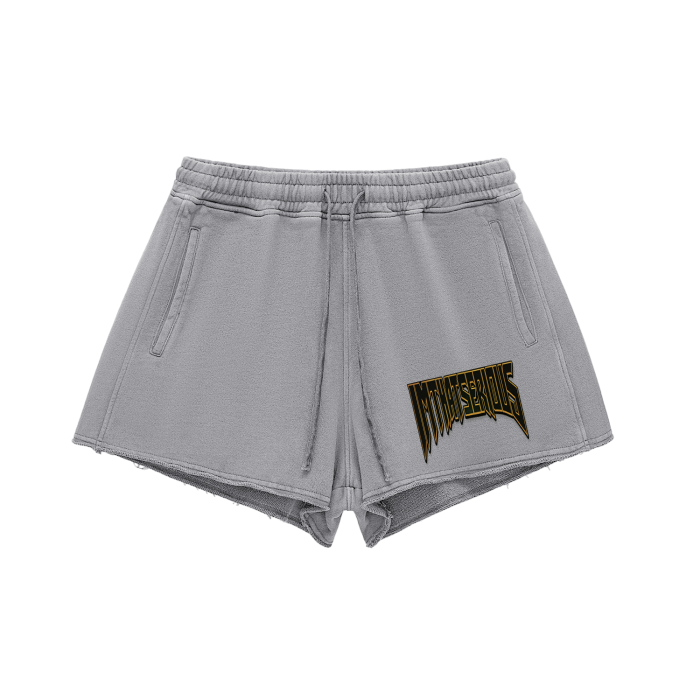 Snow Washed Raw Edge Drawstrin,IMTHATSERIOUS,See Everything,Women,See Everything Women Shorts,See Everything Women,Women Shorts,Women Snow Washed Shorts,Women Drawstring Shorts,Women Raw Edge Shorts