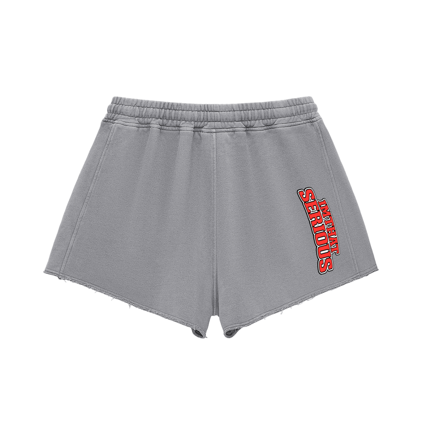 IMTHATSERIOUS,Life Is Short,Life Is Short Female,Life Is Short Female Shorts,Female,Female Shorts,Female Snow Washed Shorts,Female Raw Edge Shorts,Female Drawstrings Shorts
