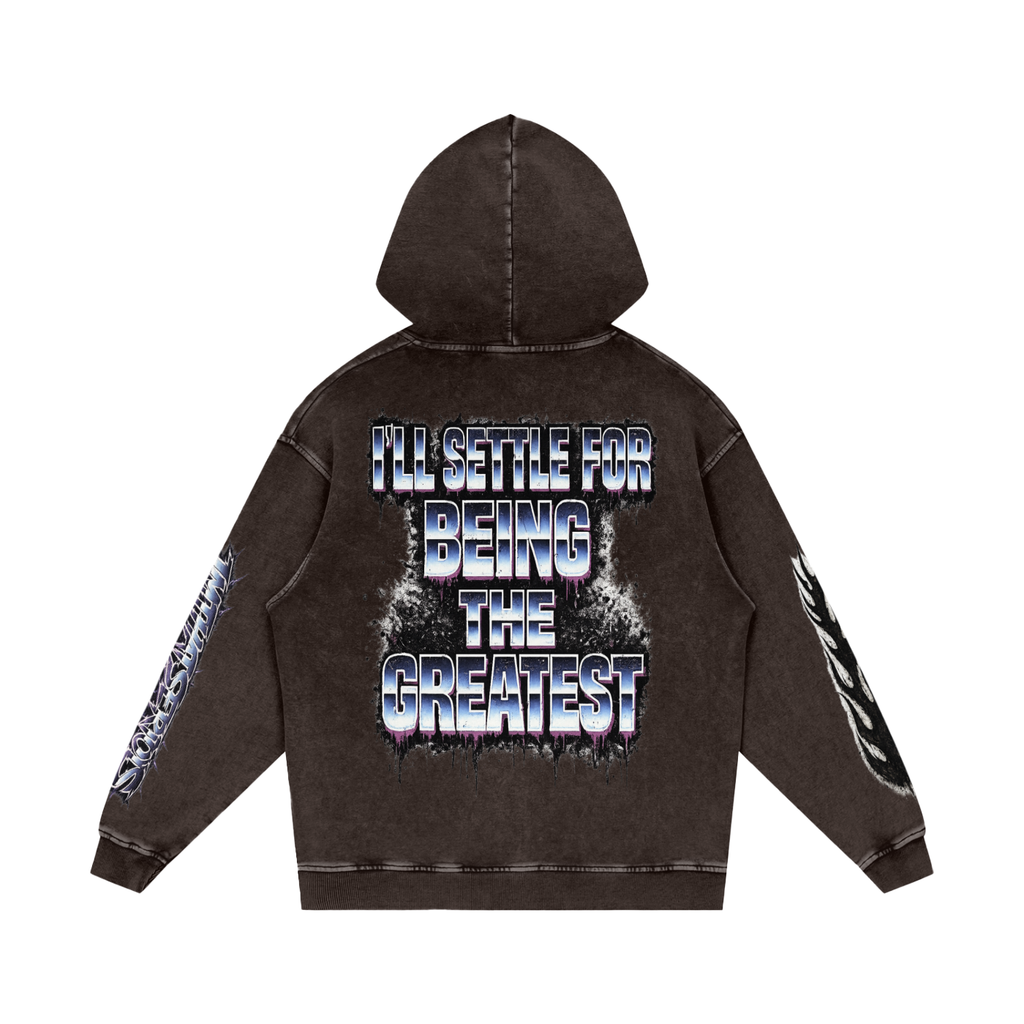 The Greatest,The Greatest Men,The Greatest Men Hoodie,Snow Washed Loose Cotton Hoodi,IMTHATSERIOUS,Men,Men Hoodie,Men Snow Washed Hoodie,Men Cotton Hoodie,Men Snow Washed Cotton Hoodie