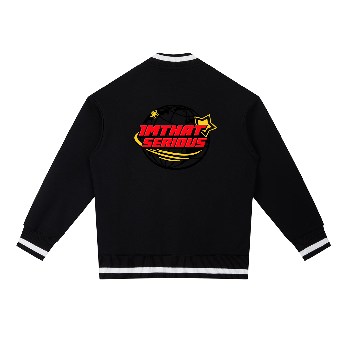 Contrast Piping Zip Bomber Jac,IMTHATSERIOUS,Men,Women,Jacket,Bomber Jacket,Zip Bomber Jacket,Contrast Zip Bomber Jacket