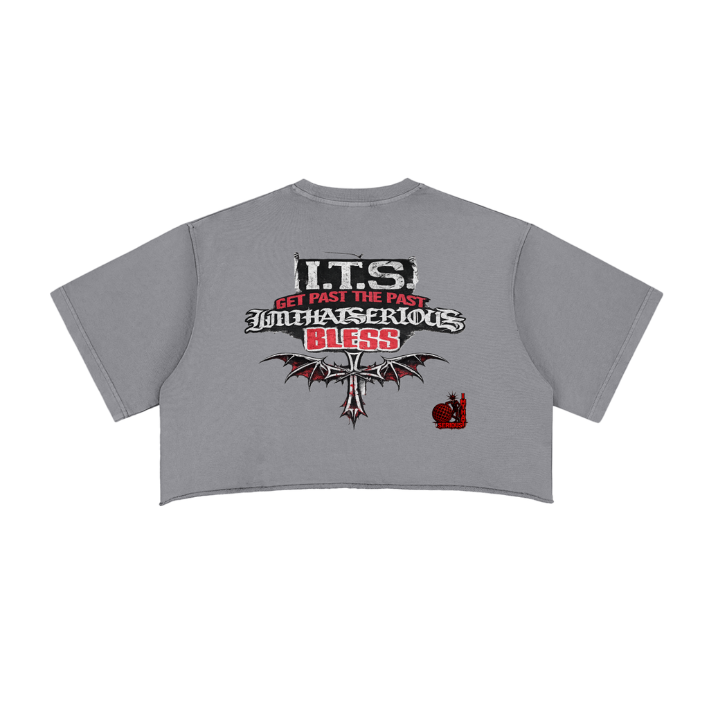 Get Past The Past,Get Past The Past Crop Top,IMTHATSERIOUS,I.T.S,Get Past The Past Women,Snow Washed Raw Edge Crop Top,Crop Top,Snow Washed,Snow Washed Crop Top,Raw Edge