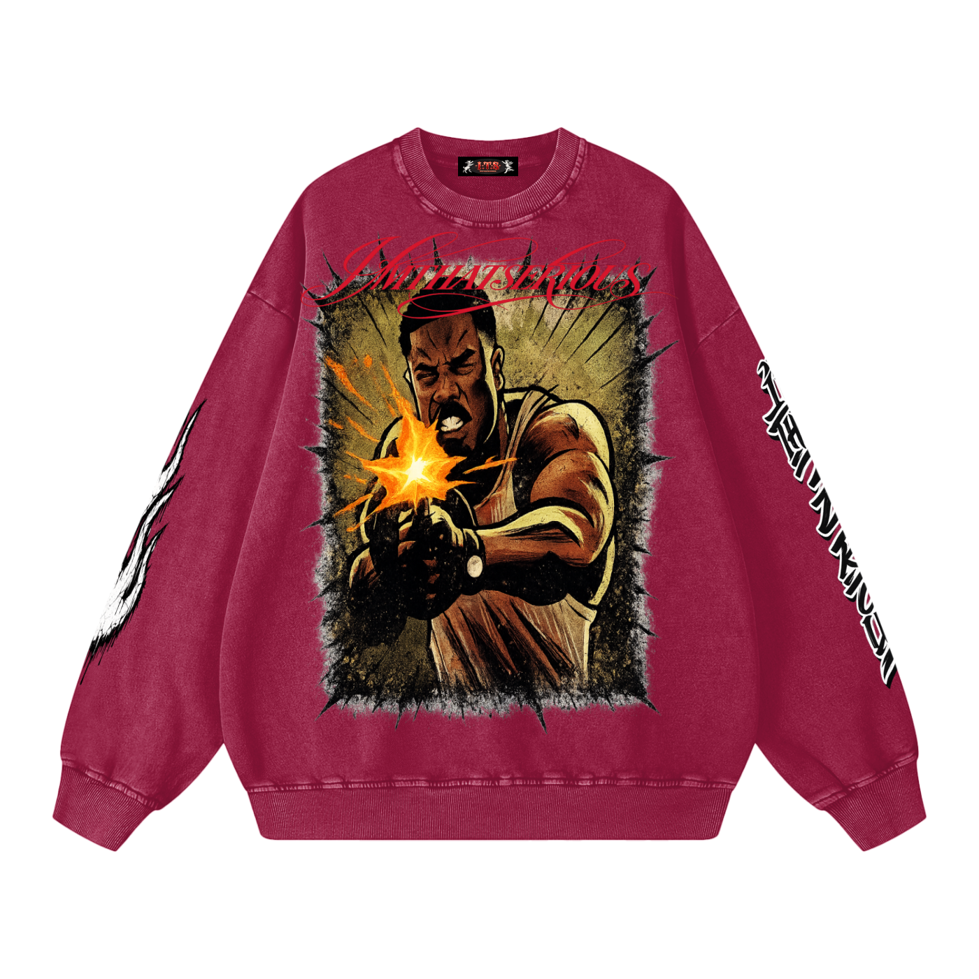 Snow Washed Oversized Sweatshi,Smoke,Smoke Men,Smoke Men Sweatshirt,Men,Men Sweatshirt,IMTHATSERIOUS