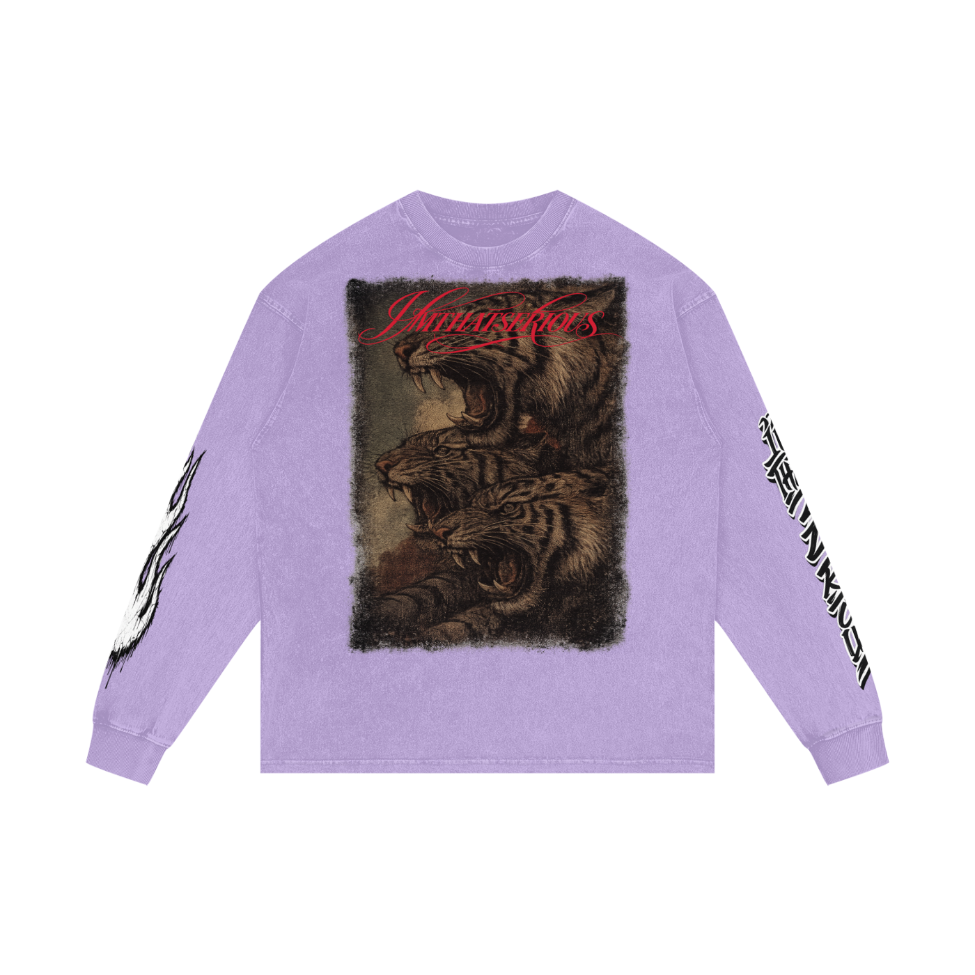 Acid Wash Oversize Long Sleeve,Men,Men Long Sleeve T-Shirt,Tigers,Tigers Men,Tigers Men Long Sleeve T-Shirt,IMTHATSERIOUS