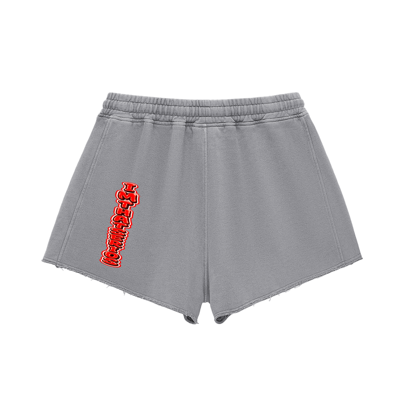 Snow Washed Raw Edge,Drawstring Shorts,IMTHATSERIOUS,Burn Down City,Woman,Women,Snow Washed,Shorts,Female Shorts,Women Shorts